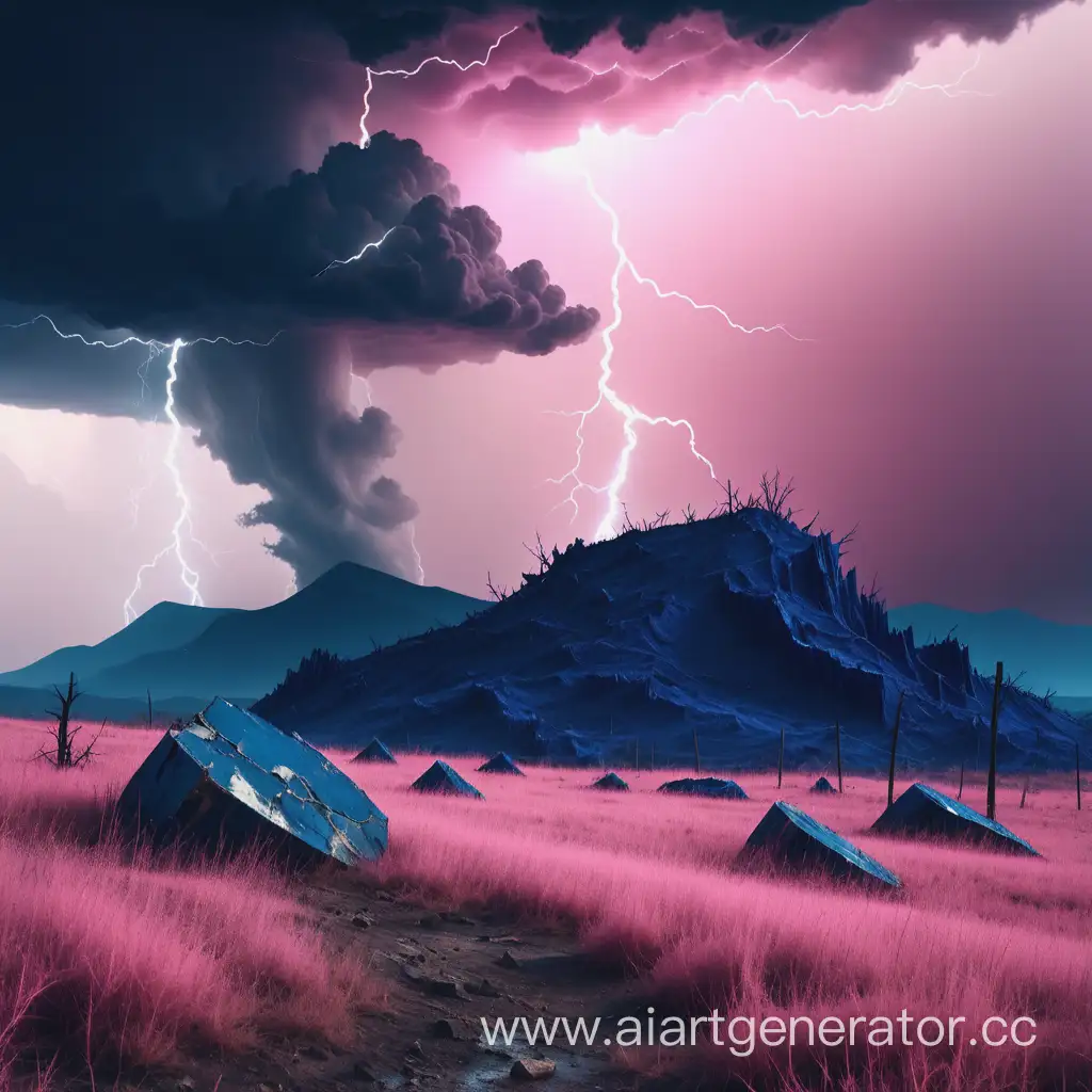 Apocalyptic-Blue-Hills-under-a-Pink-Lightning-Sky