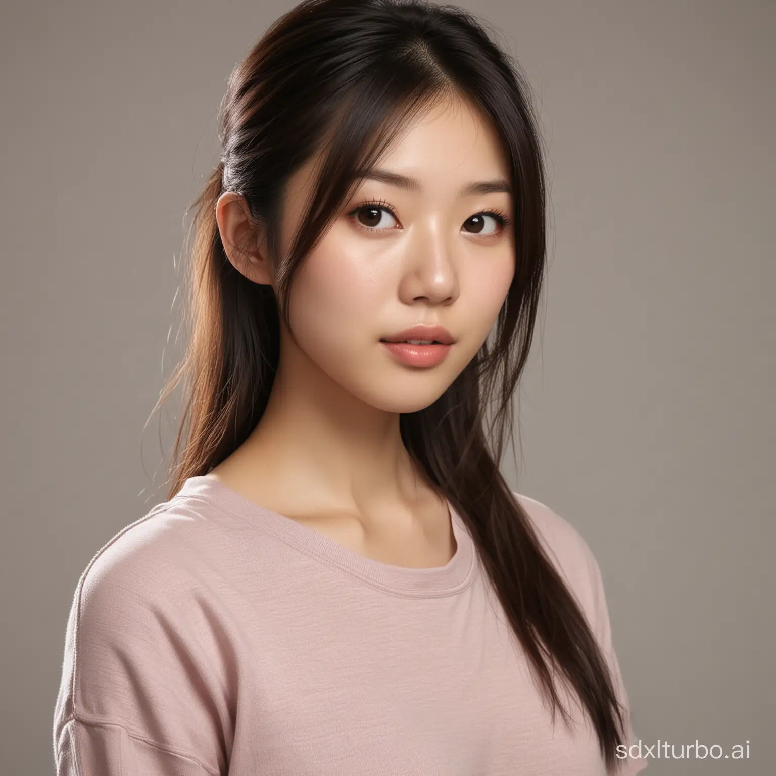 1 Asian girll photorealicistic
