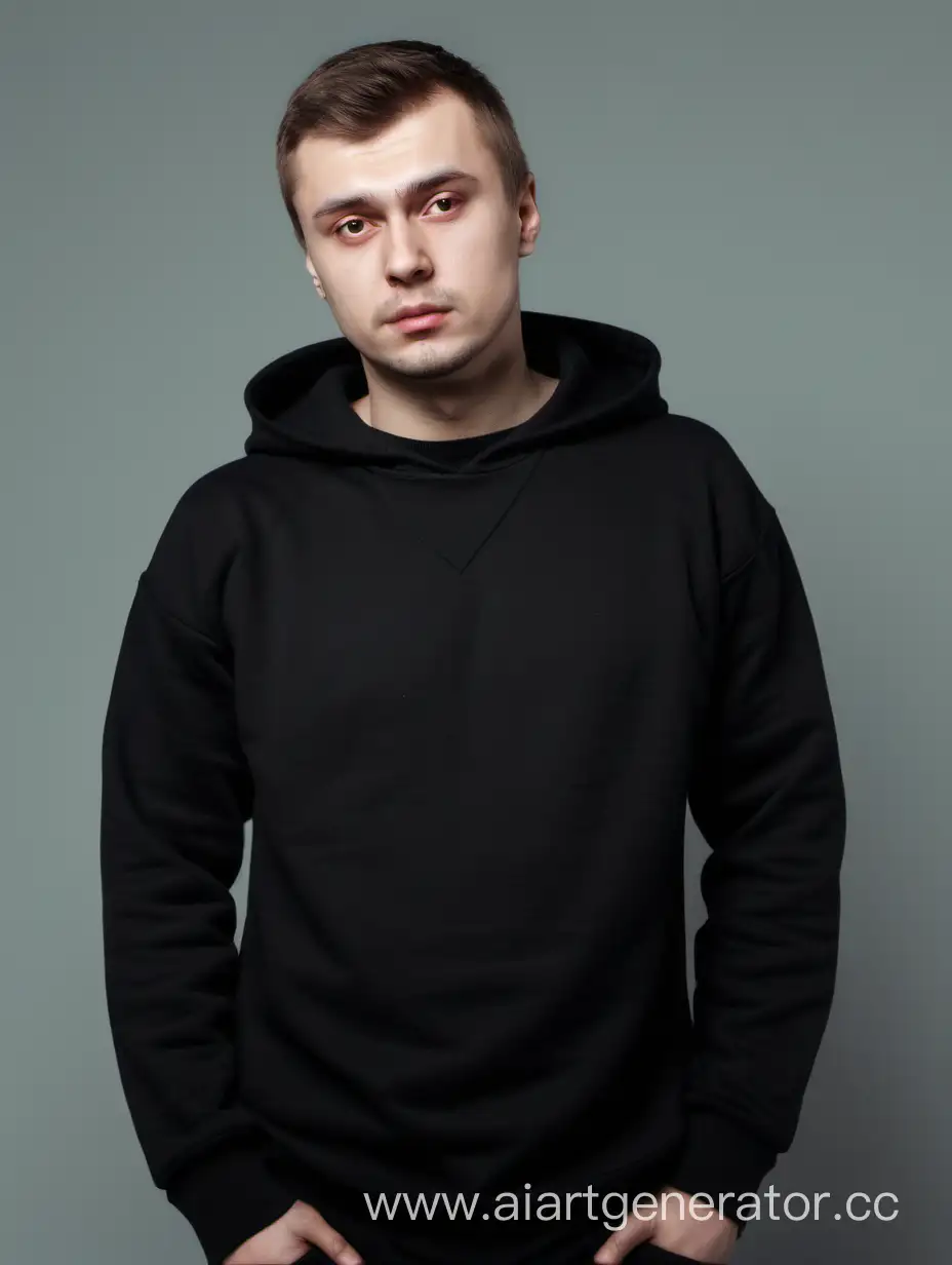 Russian-Man-in-Black-Sweatshirt-Portrait-Photography-Session