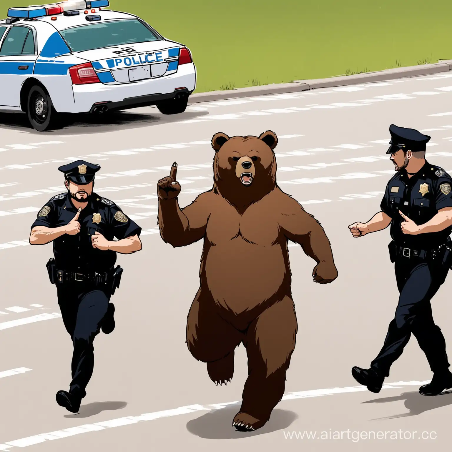 Rebellious-Bear-Escapes-Police-Chase