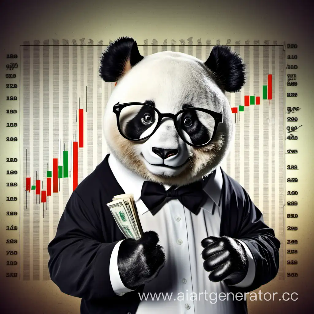 Smart-Panda-in-Glasses-Dominates-Stock-Market-Trading