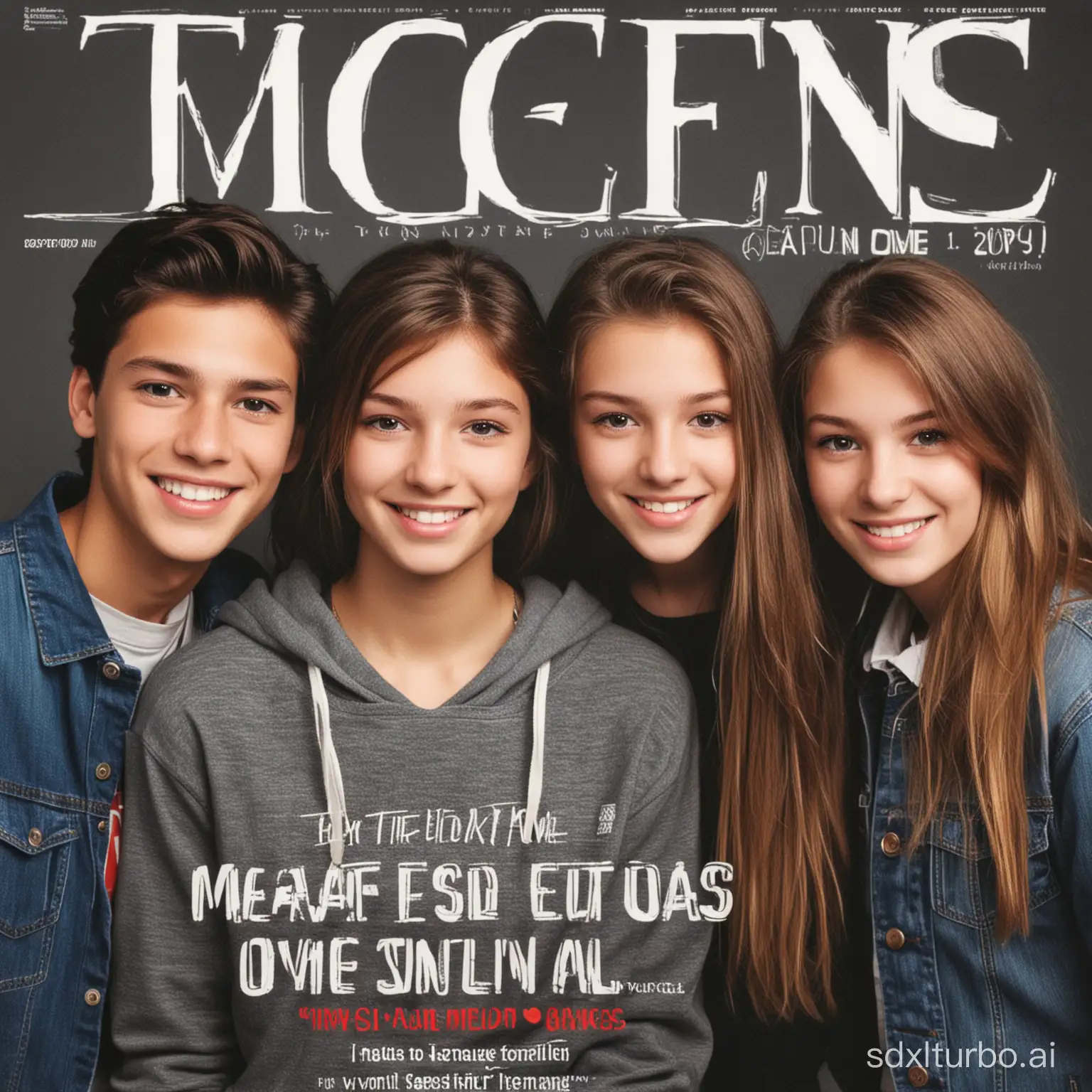 杂志封面 teens 学生