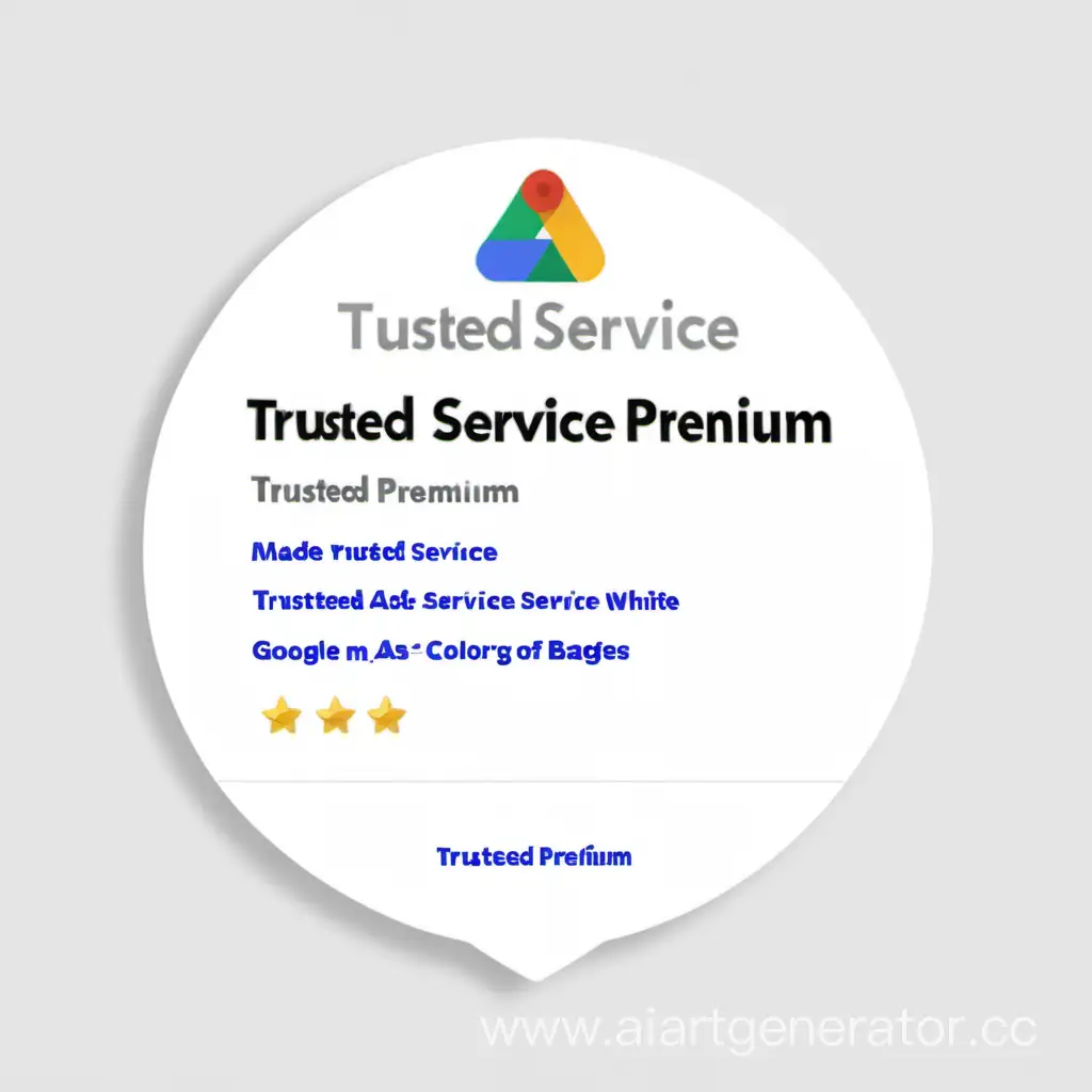 Фото для сайта из слов "Trusted Service Premium White-Page", Использовать цвета плашек Google Ads