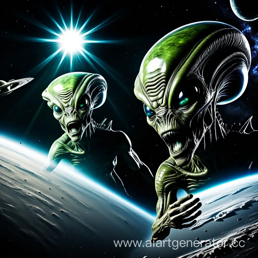 aliens in space