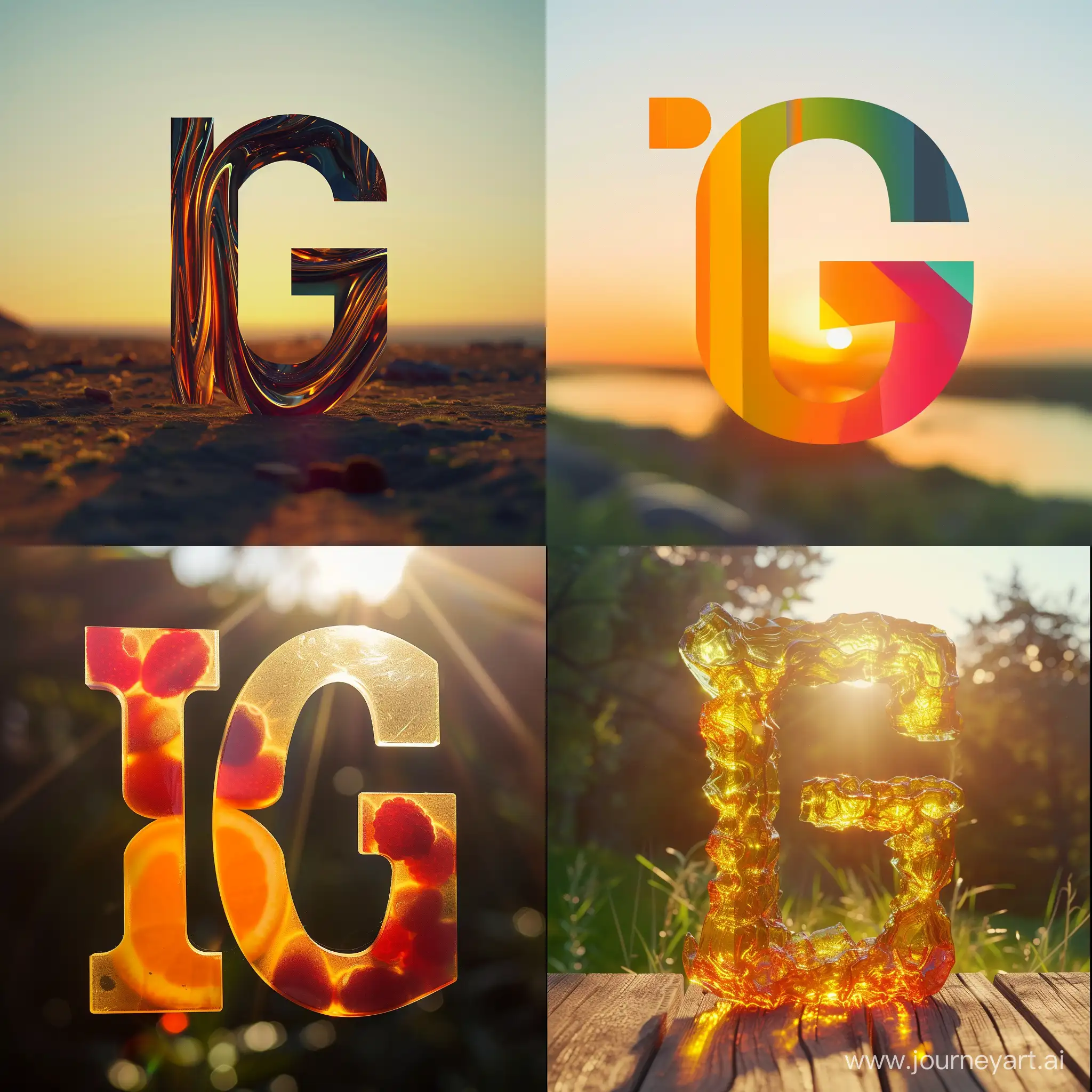 Lettermark logo with a dynamic arrangement of "I" and "G" expressing vitality, Energy, Nutrition, Vibrant, Synergy, Wellness, DSLR, Wide-angle lens, Midday for bright, natural lighting, Modern and energetic, N/A (Digital)