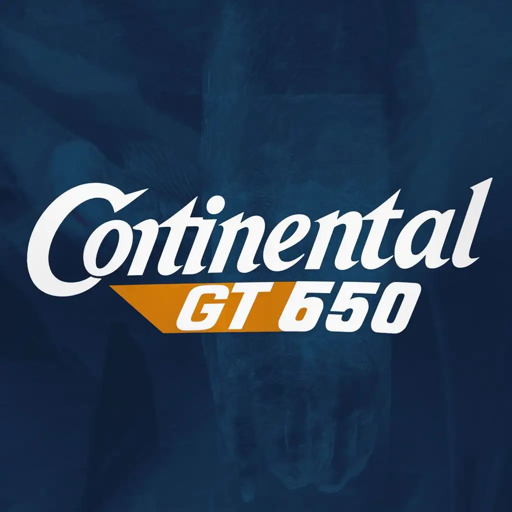 logo, COOL, with the text "CONTINENTAL GT 650", typography