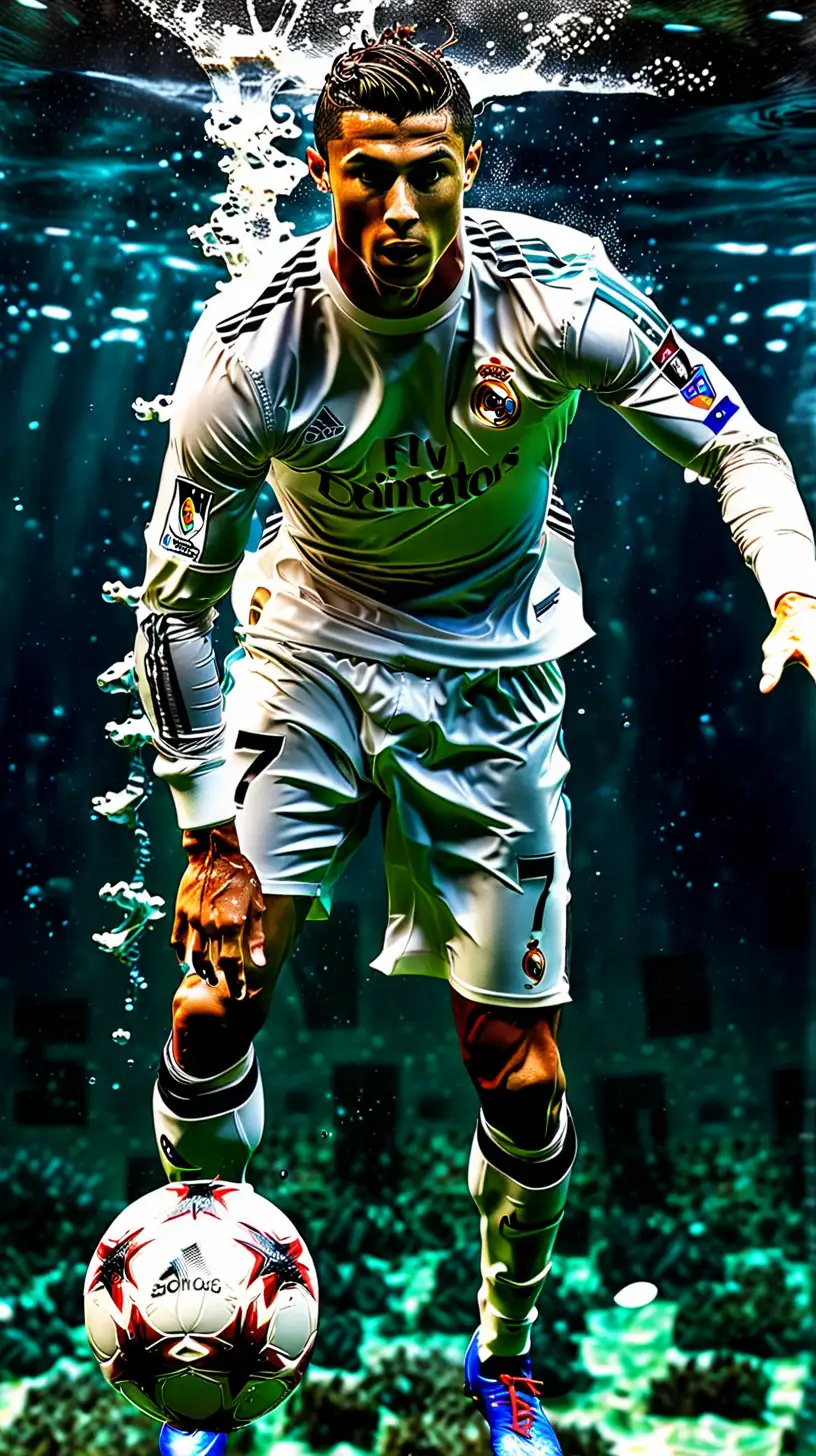 Cristiano Ronaldo Playing Football Underwater