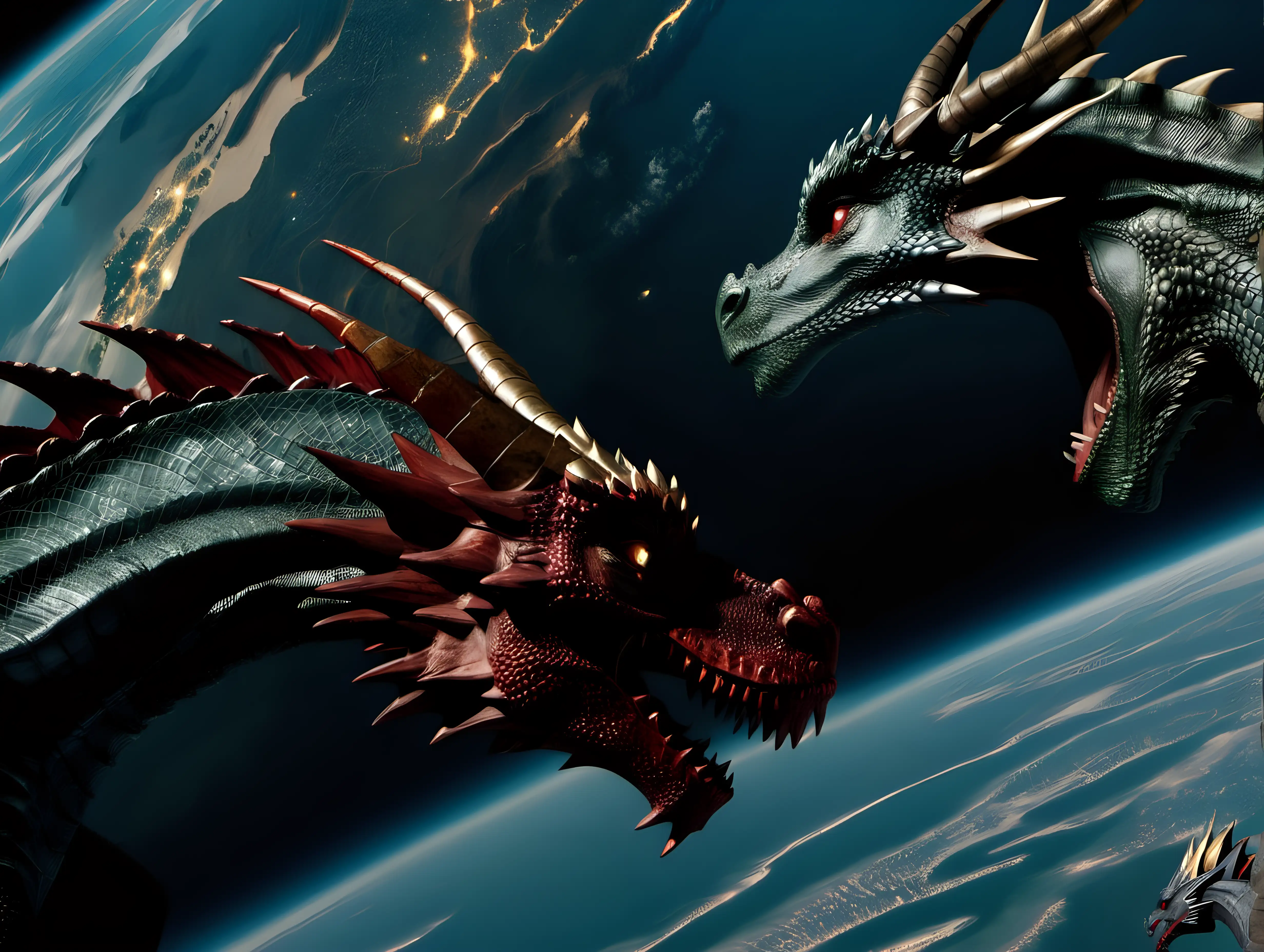 Age Of The Dragons looking down on Earth from space