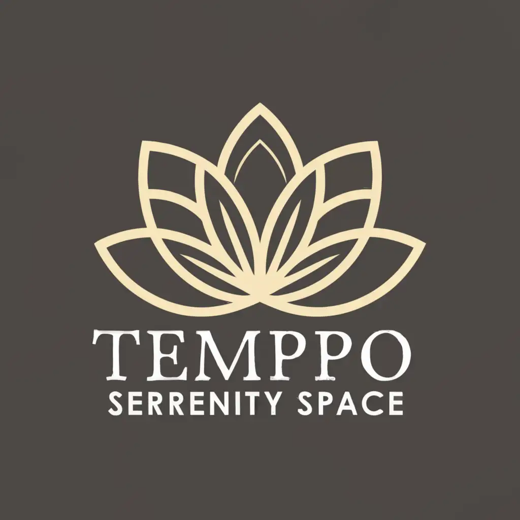 a logo design,with the text "Tempo Serenity Space", main symbol:Meditation, relaxing,Moderate,be used in Beauty Spa industry,clear background