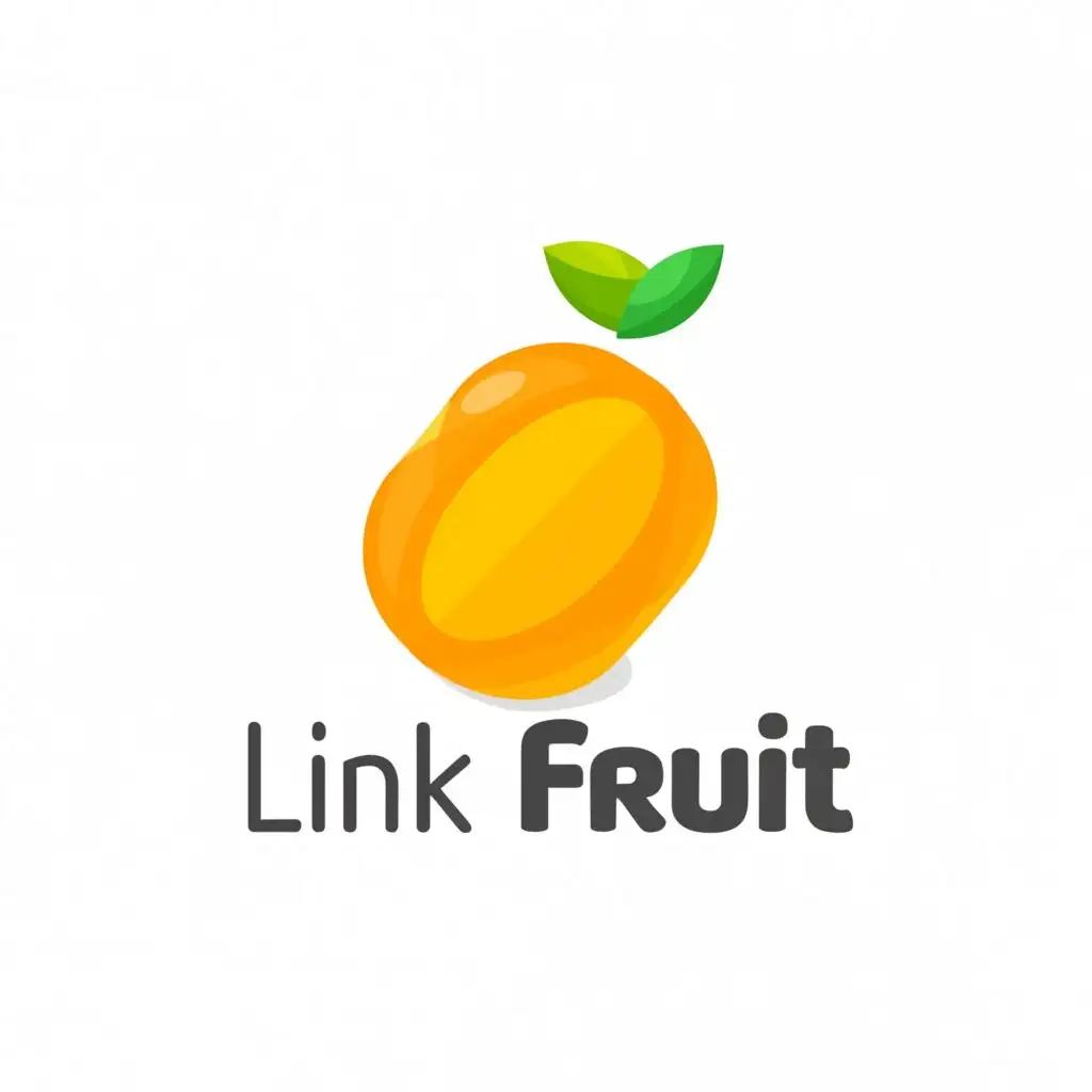 a logo design,with the text "Link Fruit", main symbol:mango,Minimalistic,be used in Technology industry,clear background