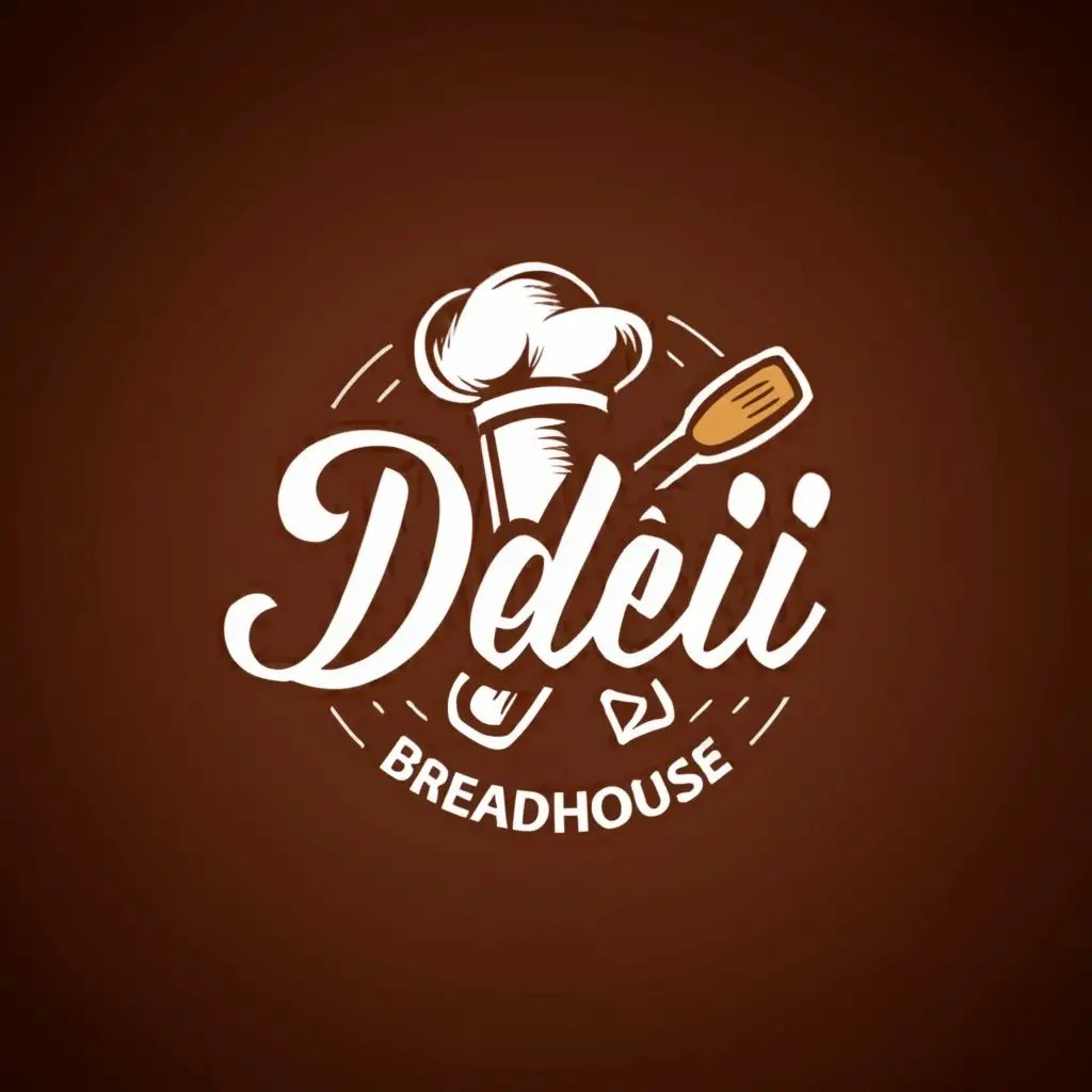a logo design, with the text "JDeli Breadhouse", main symbol: Rolling Pin, chef's hat, Moderate, be used in Retail industry, clear background