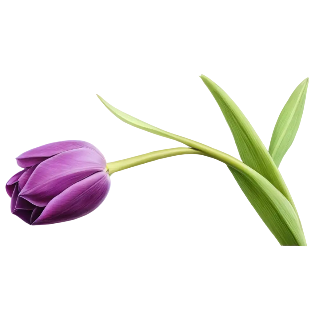 a single purple tulip close up detailed high resolution drawing