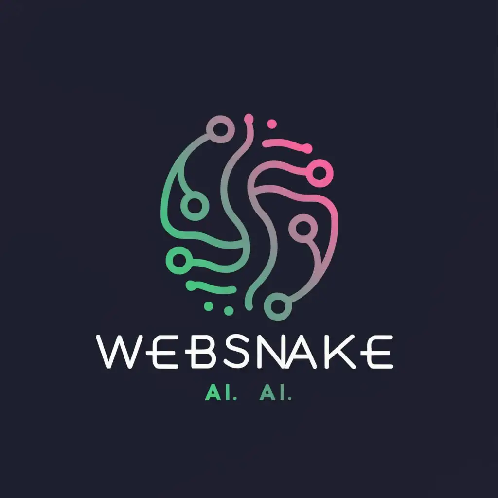 a logo design,with the text 'WebSnake AI', main symbol:Snake Ai,Moderate, be used in Internet industry, clear background. it is a ai that codes for you '