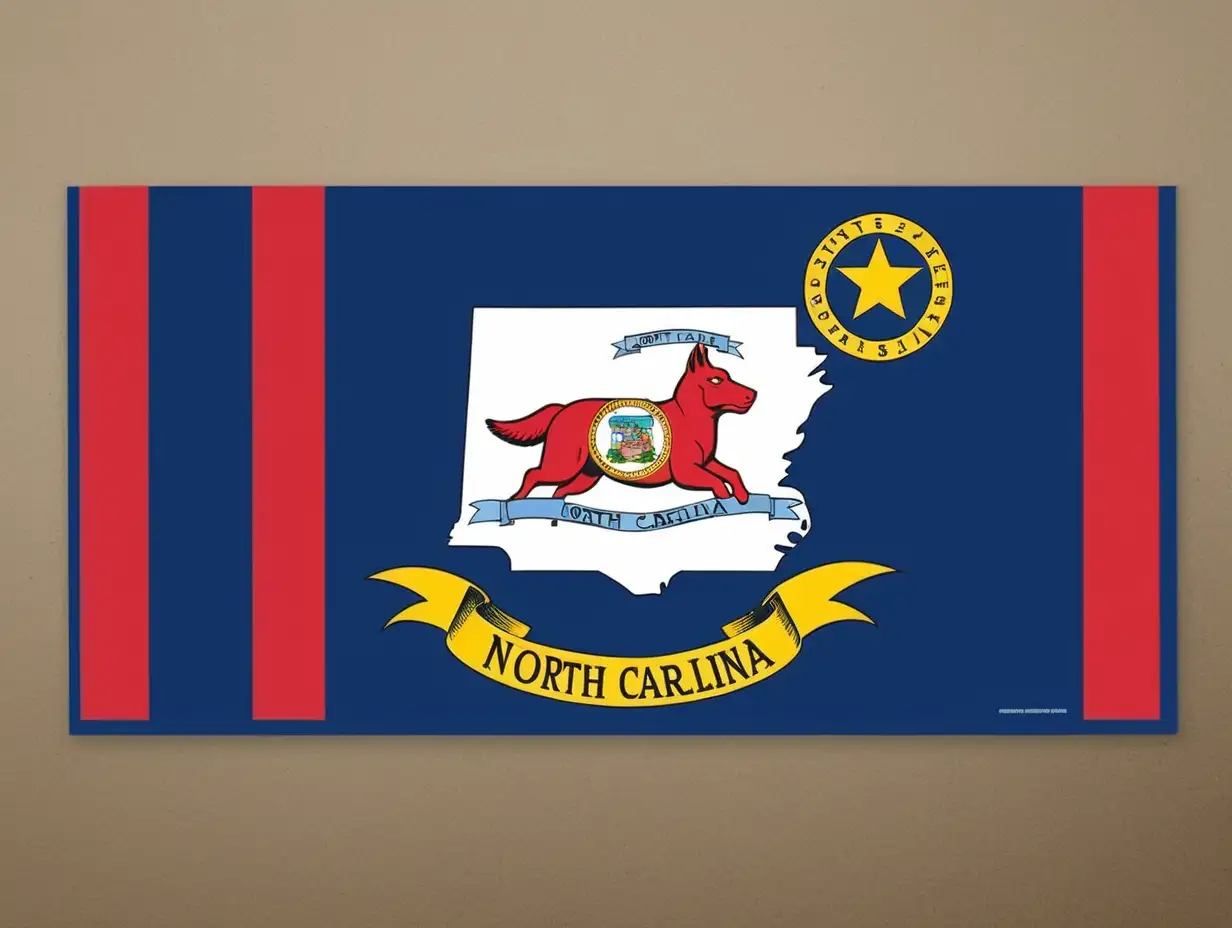 North Carolina state flag bumper Sticker