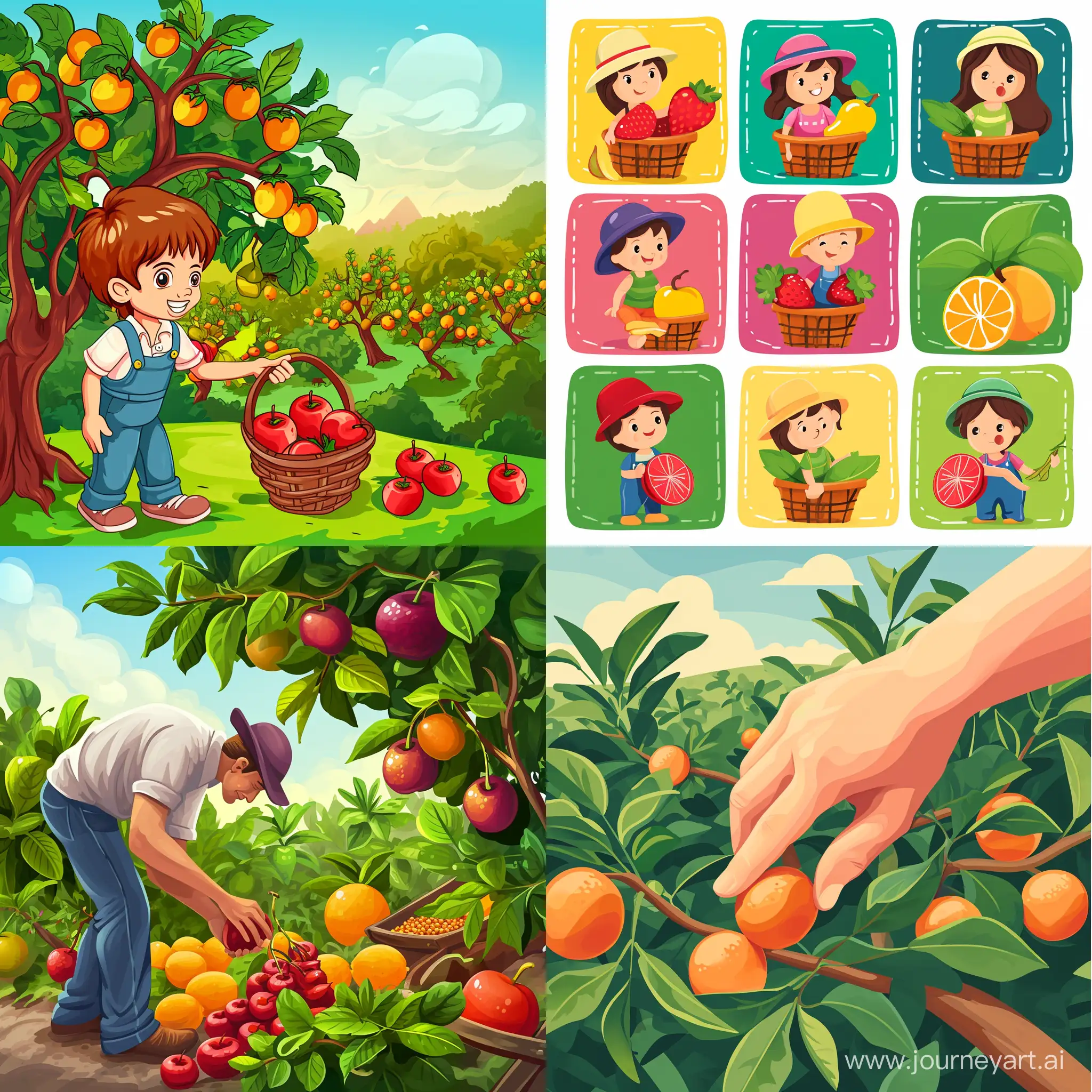 Joyful-Harvest-Vibrant-Animated-Scenes-of-Fruit-Picking