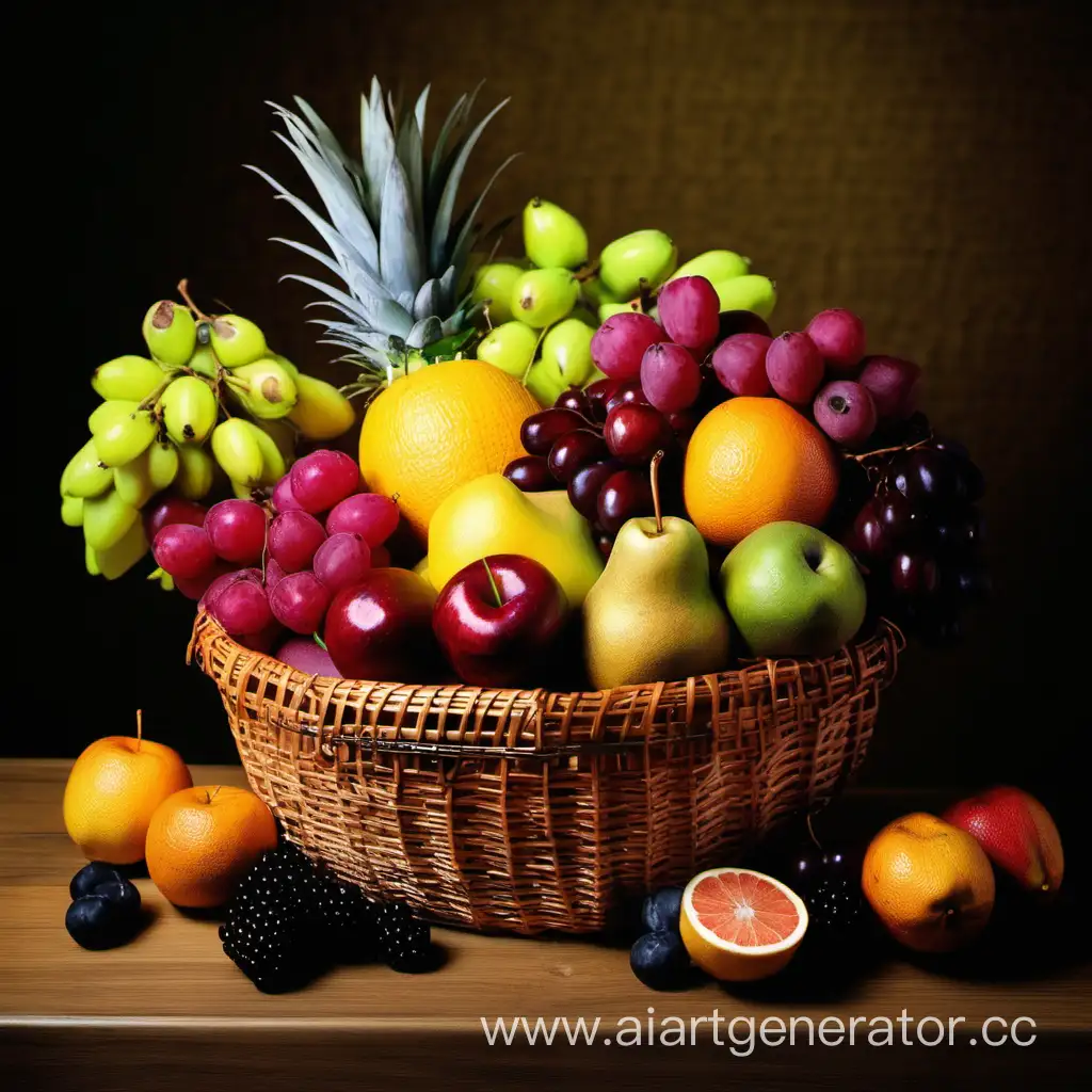 Colorful-Assortment-of-Fresh-Fruits-in-a-Rustic-Basket