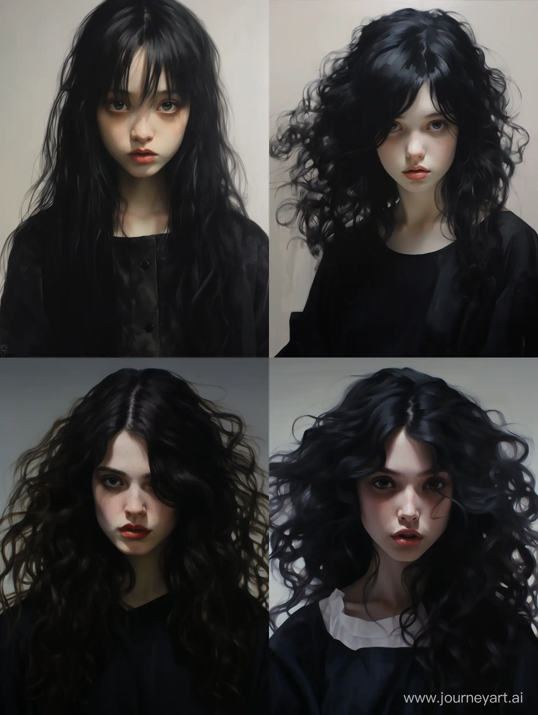 Captivating-Girl-with-Silky-Hair-Enchanting-BlackEyed-Beauty-Portrait