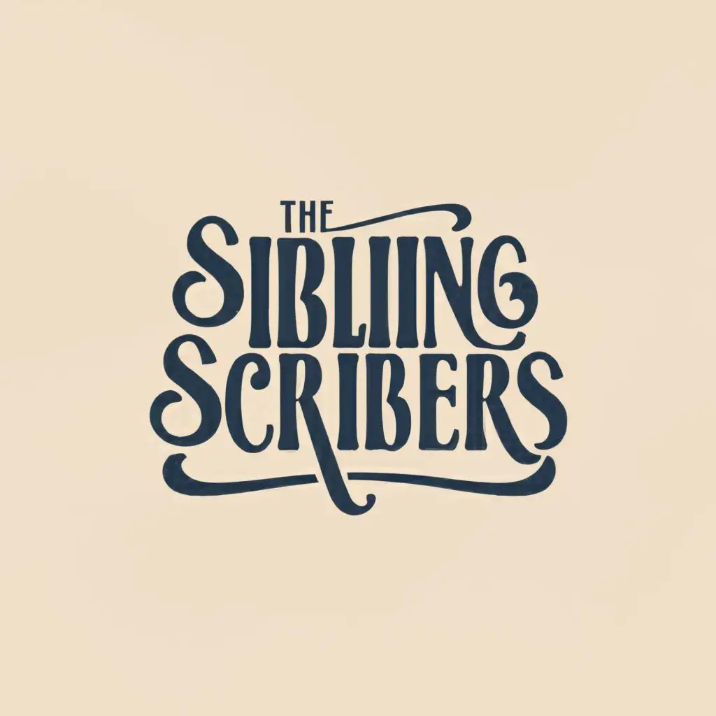 logo, modern letters, with the text "The Sibling Scribers", typography