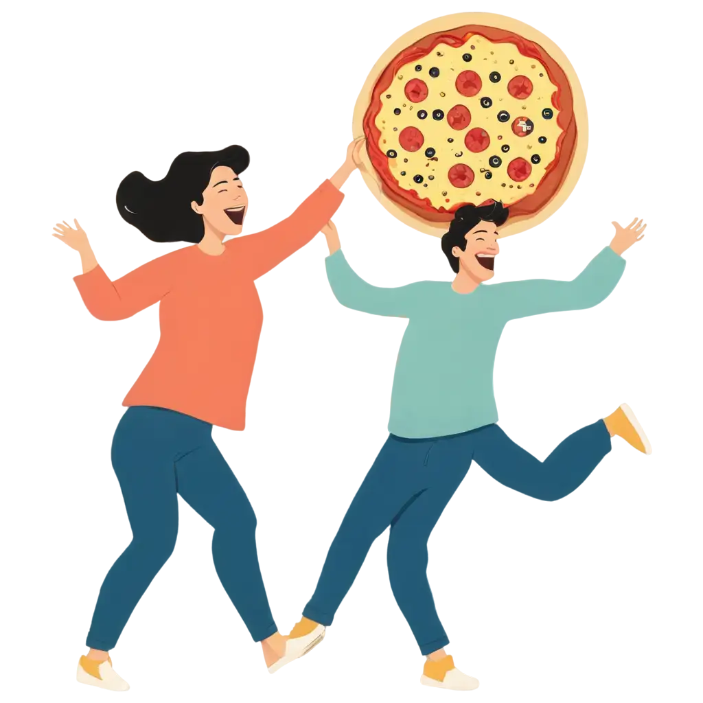 Delightful-Cartoon-Pizza-with-Four-Cheeses-PNG-Image-for-Vibrant-Online-Presence