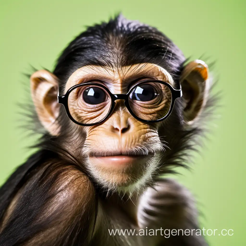 Intelligent-Monkey-with-Mustache-and-Glasses