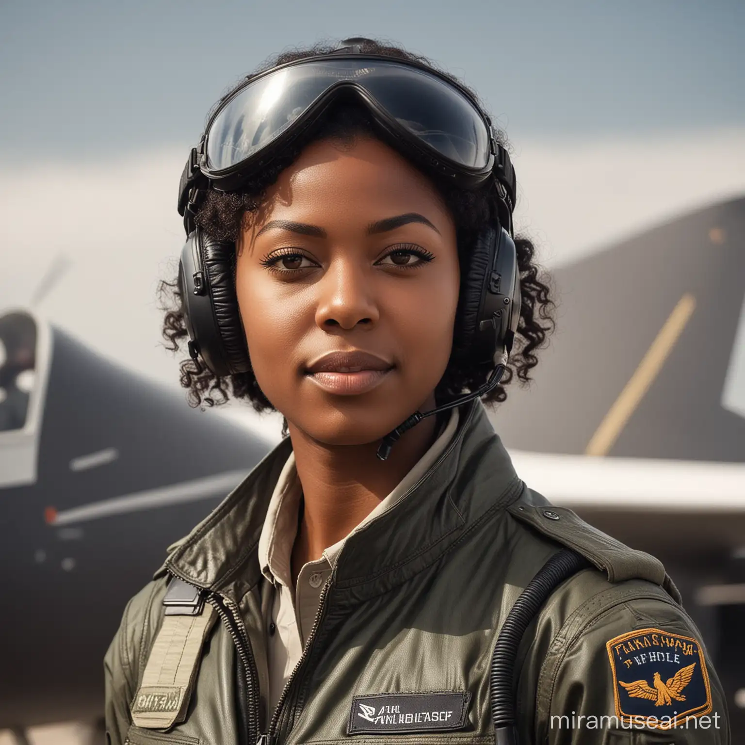 black female pilot
