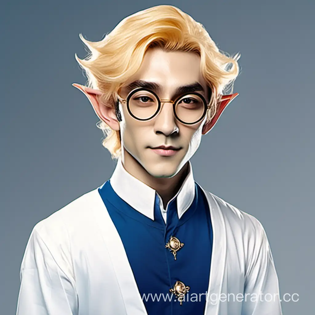 GoldenHaired-Elf-in-Blue-Attire-with-Round-Glasses