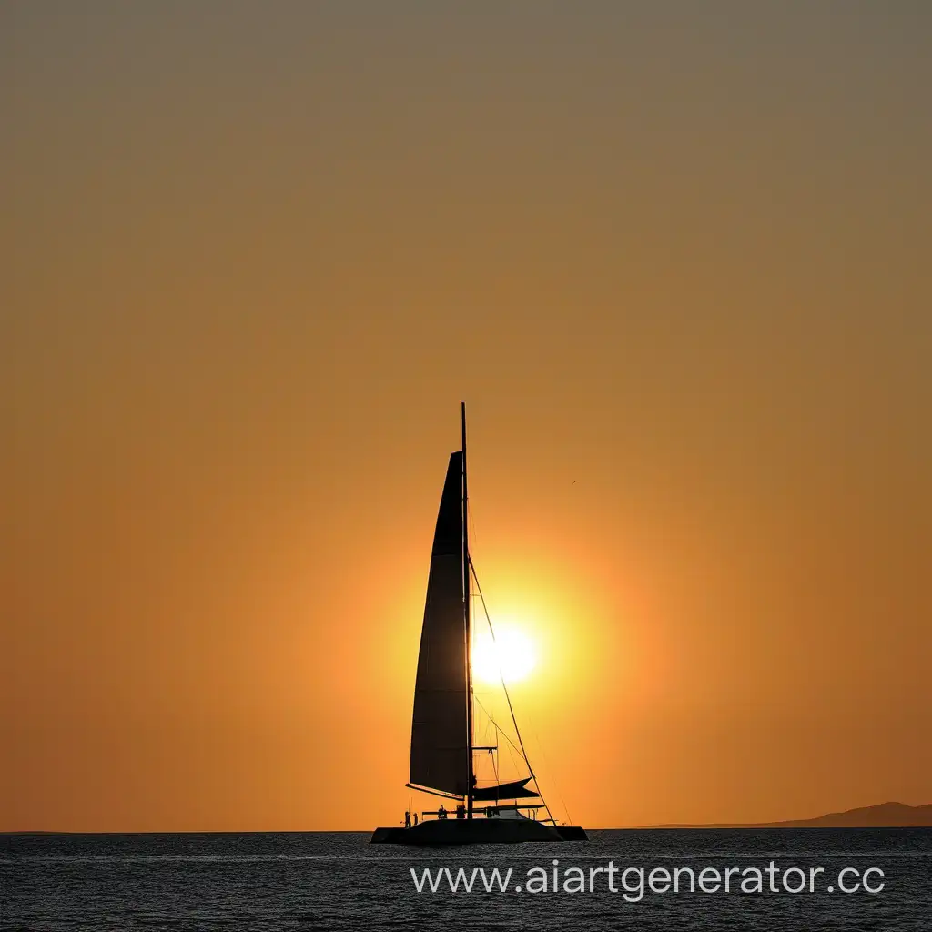 Sailing-into-the-Sunset-on-a-Catamaran