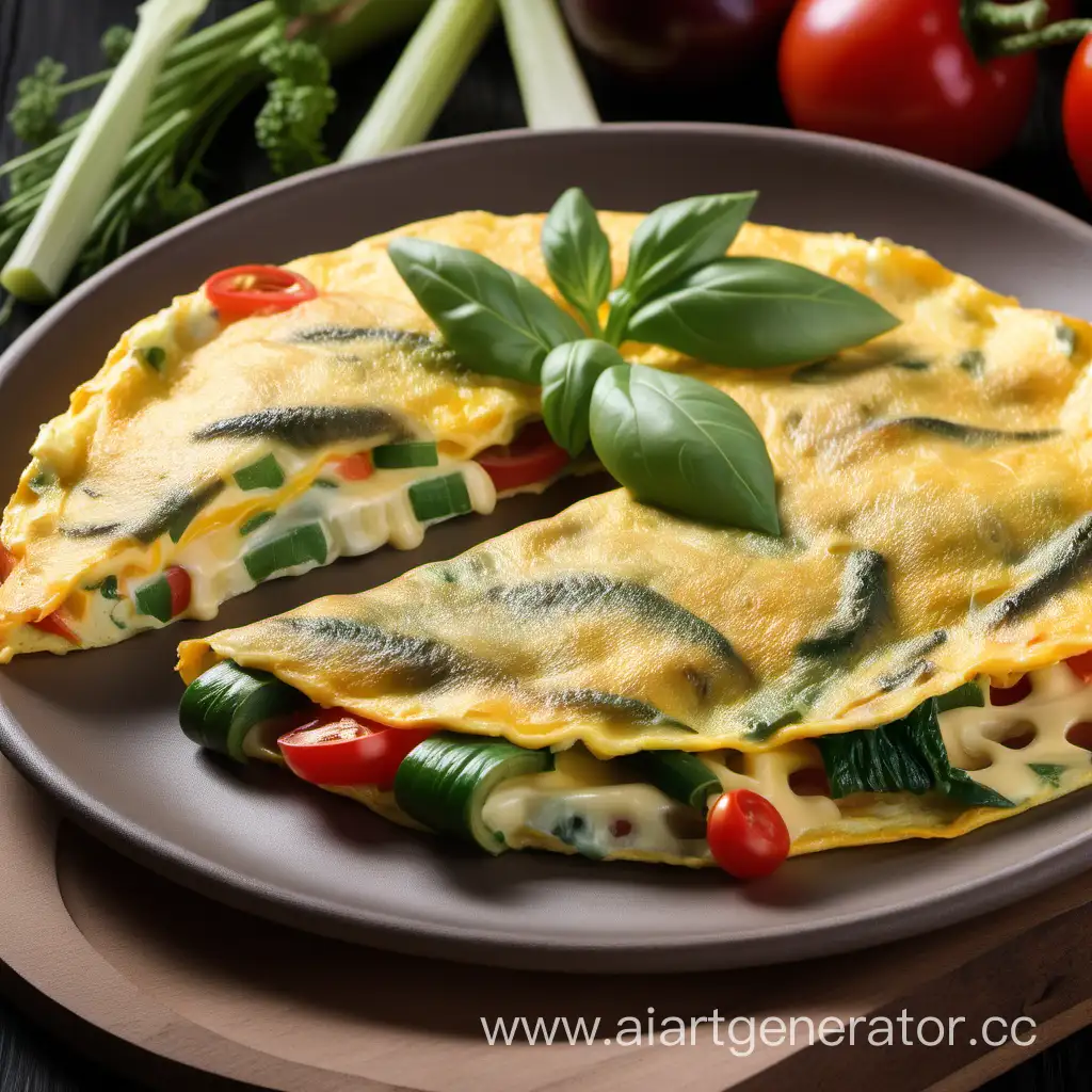 Delicious-Omelette-Recipe-with-Fresh-Vegetables-and-Melting-Cheese