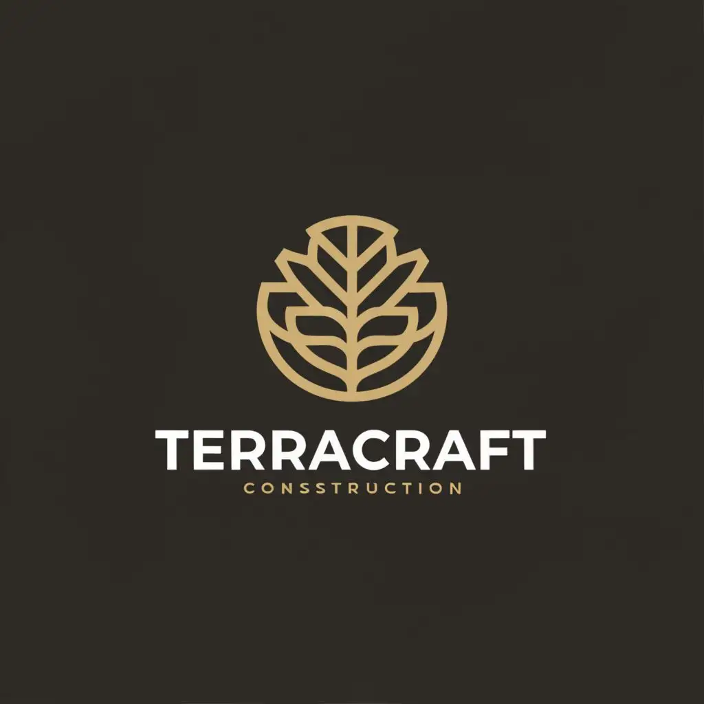 a logo design,with the text "TerraCraft", main symbol:tree,Minimalistic,be used in Construction industry,clear background