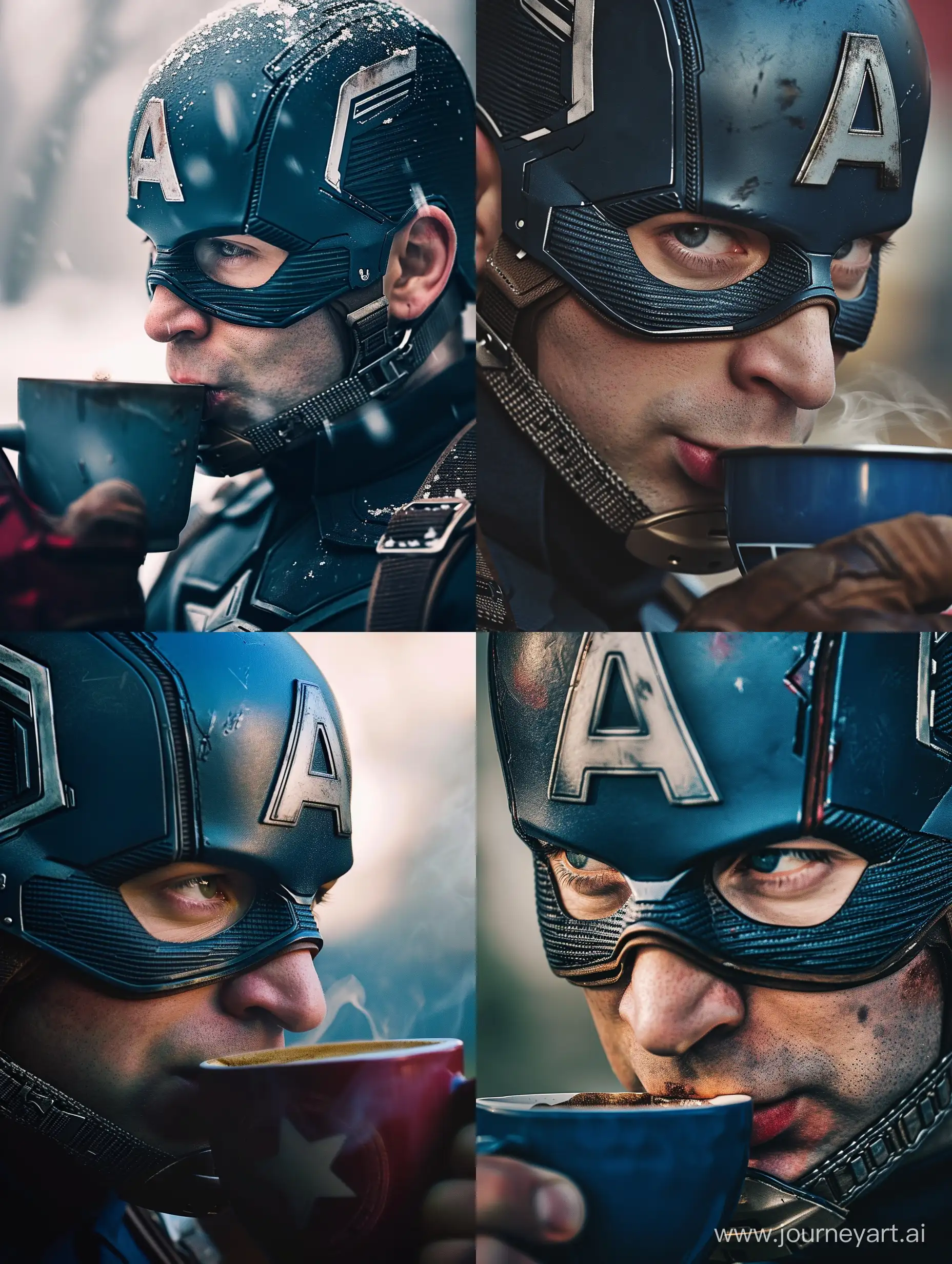 Captain-America-Enjoying-Coffee-Break-in-Russian-MidJourney-Style