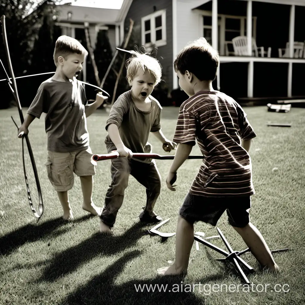 Children-Playing-War-in-Davids-Yard