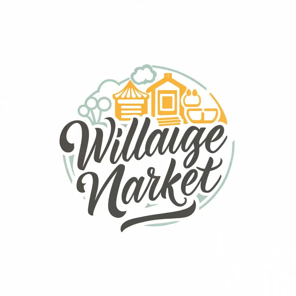 a logo design,with the text "Willage
Market", main symbol:market, willage,Moderate,be used in Events industry,clear background