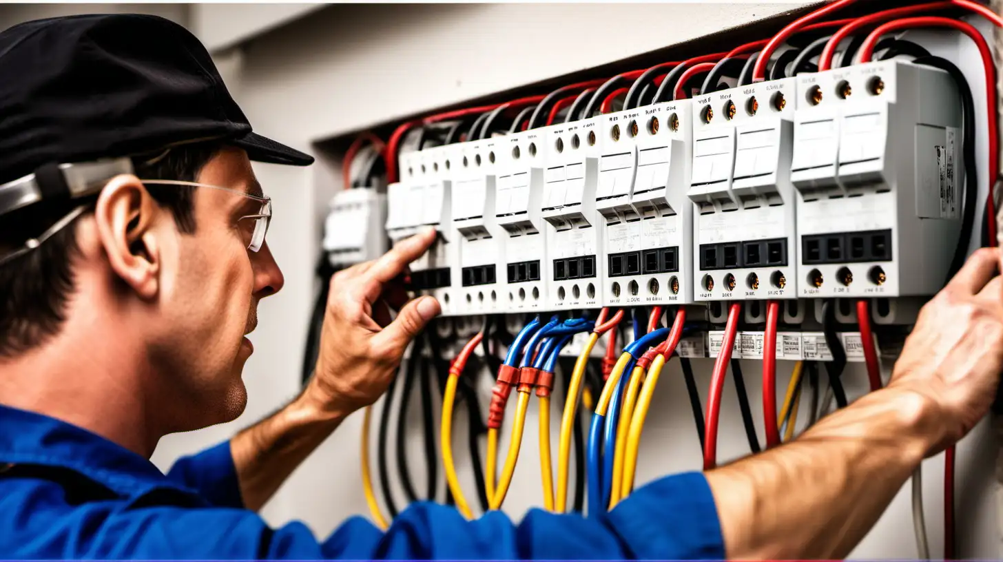 Expert Electrician Providing Professional Electrical Services with Realistic Images