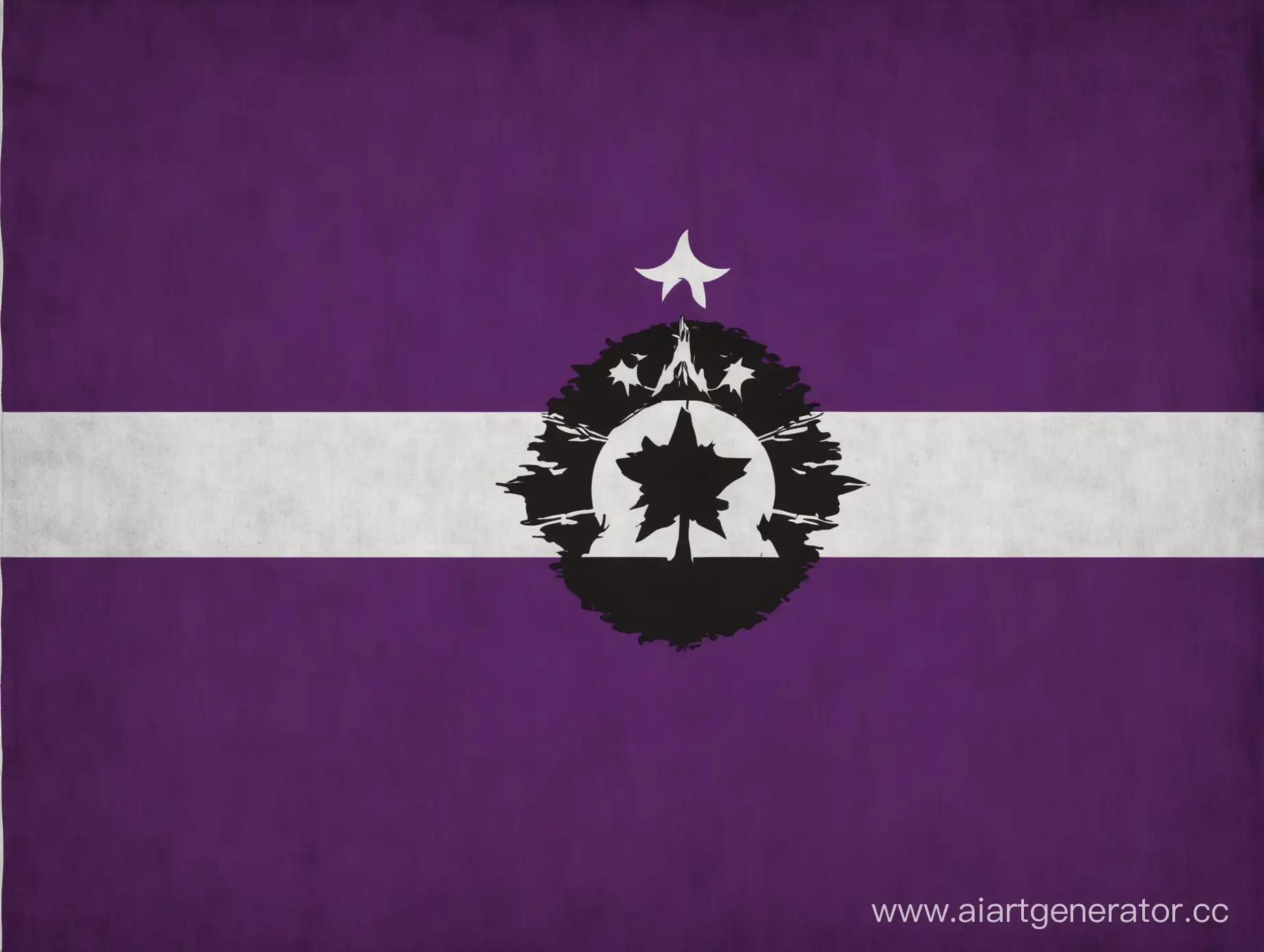 Flag of the African colony if the lunar empire, use purple, white , dark blue and black 