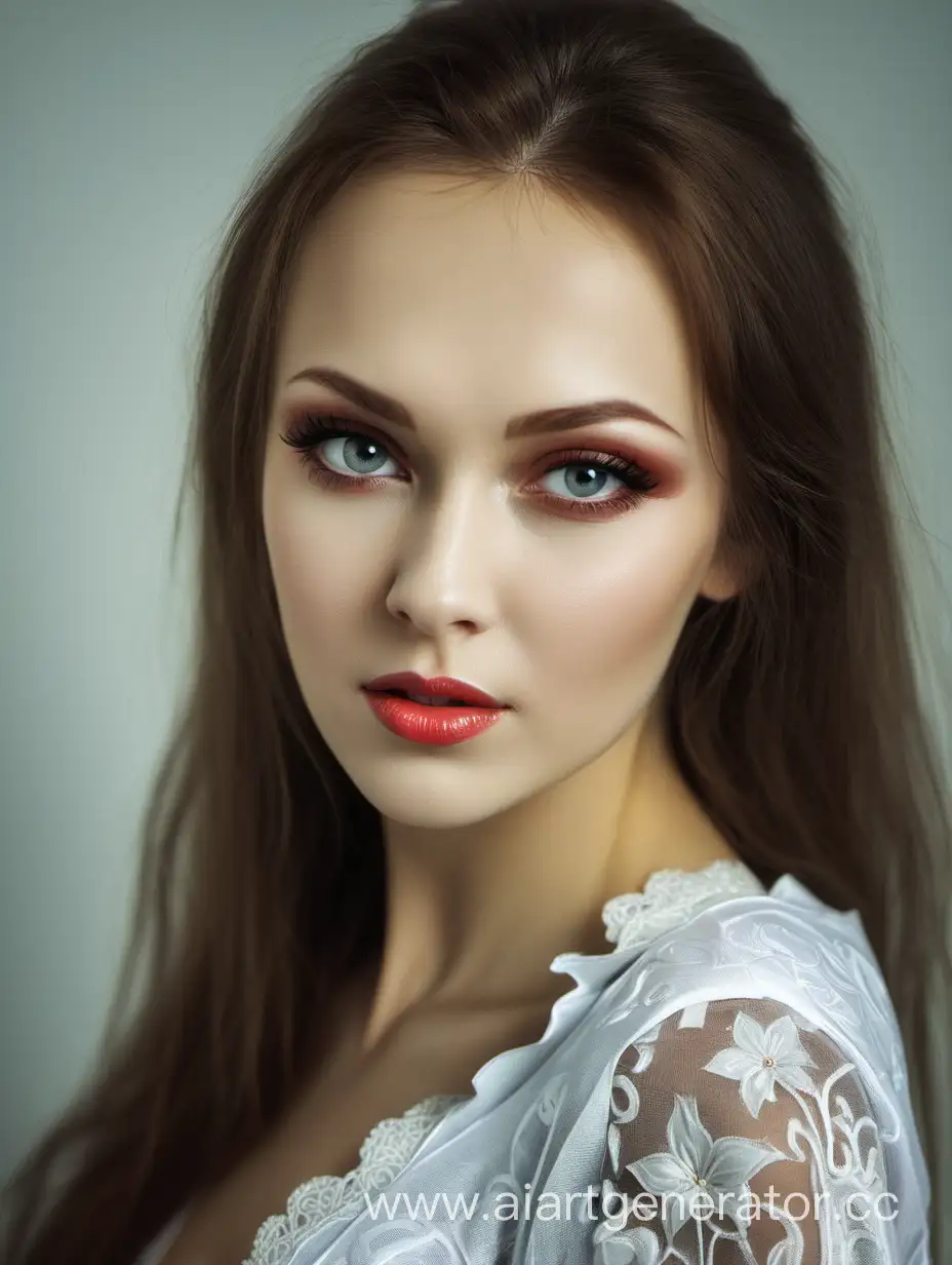 Elegant-Russian-Woman-in-Traditional-Attire