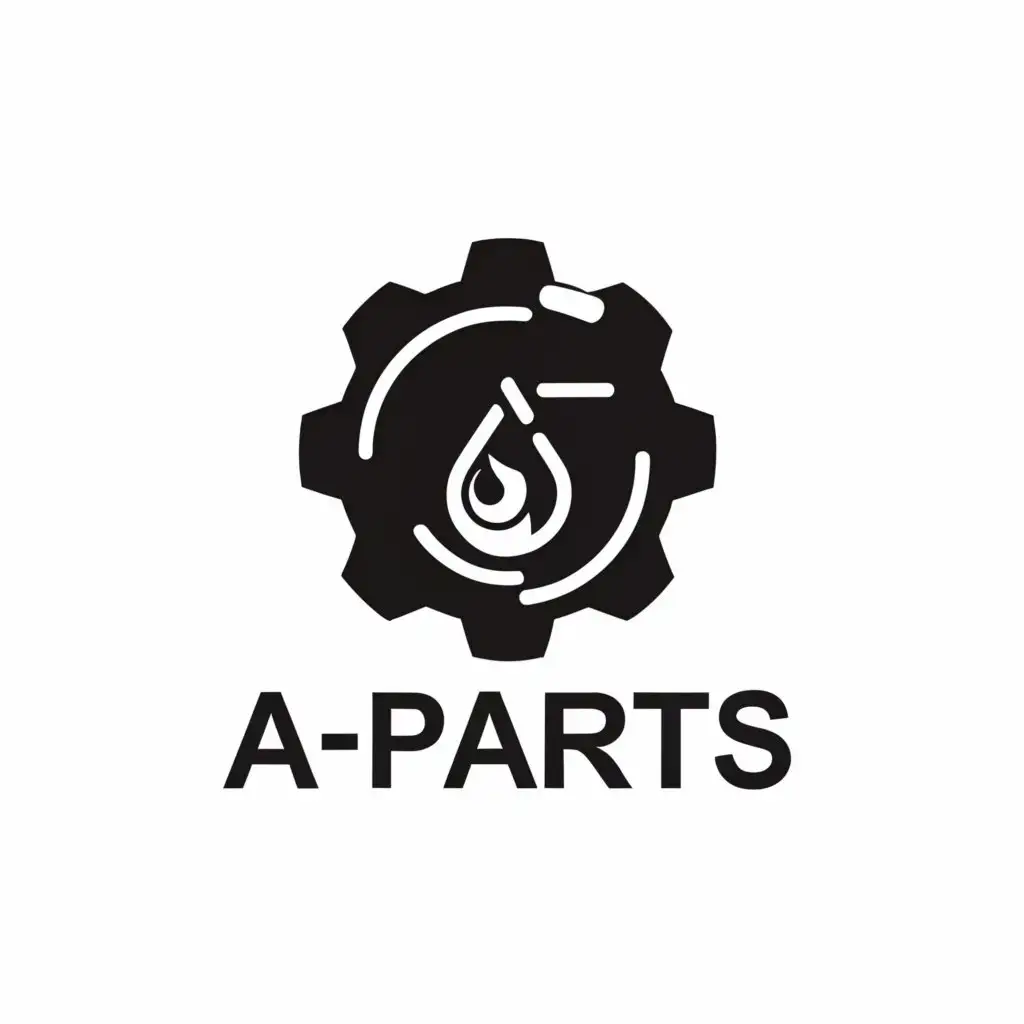 a logo design,with the text "A-Parts", main symbol:Engine oil Auto Parts,Moderate,be used in Automotive industry,clear background
