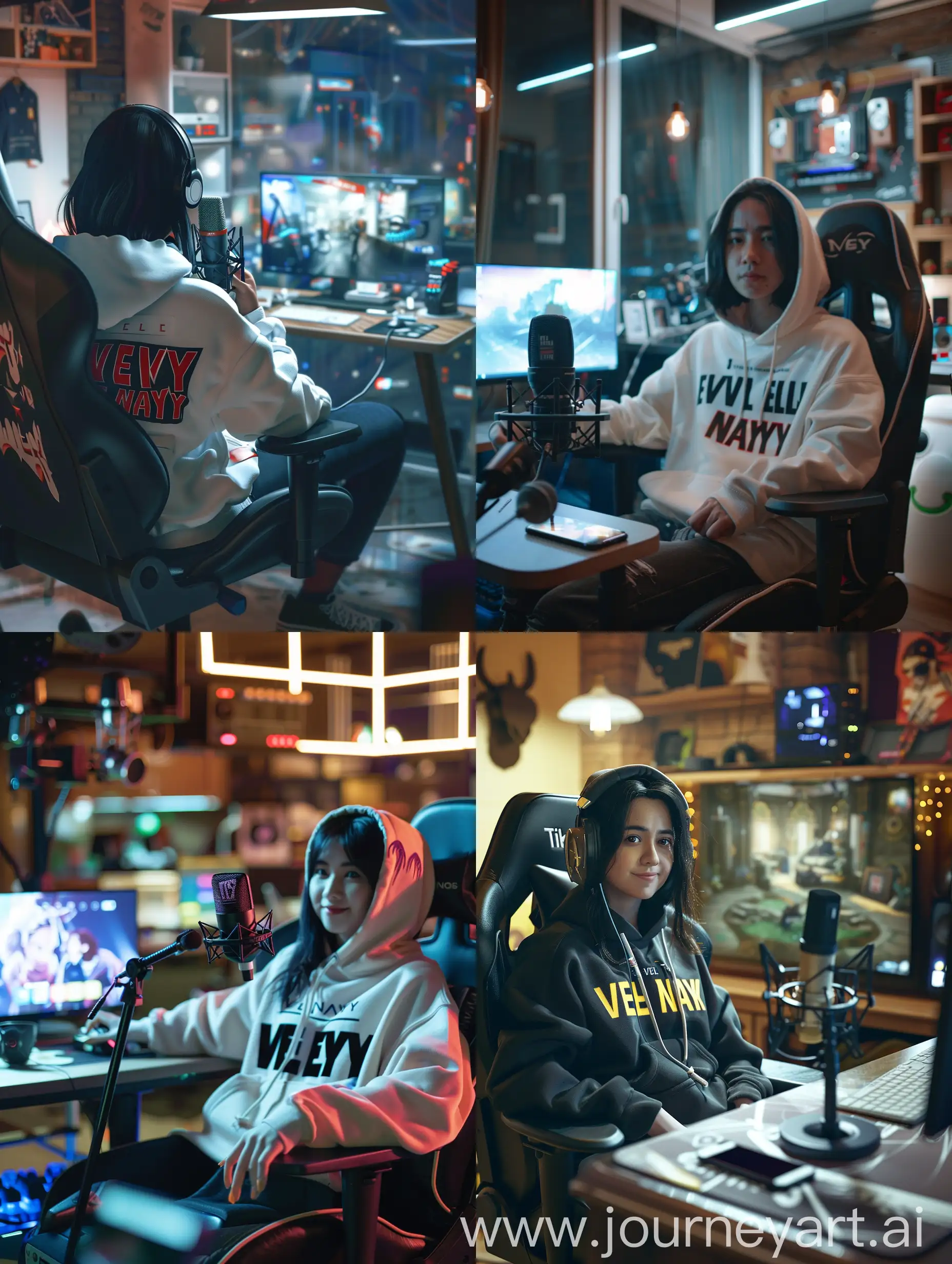 Indonesian-Woman-Podcasting-on-TikTok-in-VEL-NAYS-Hoodie