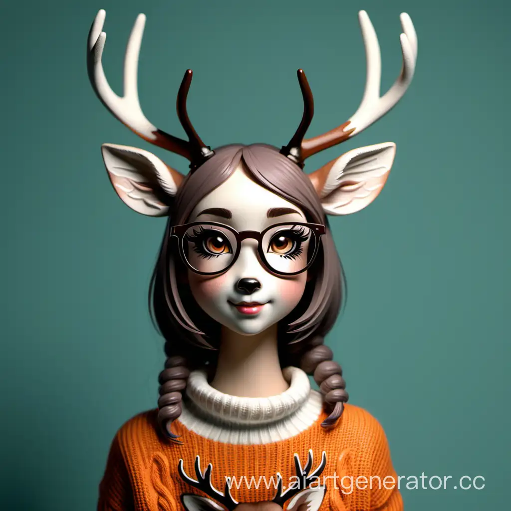 Adorable-Deer-Girl-in-Stylish-Glasses-and-Cozy-Sweater