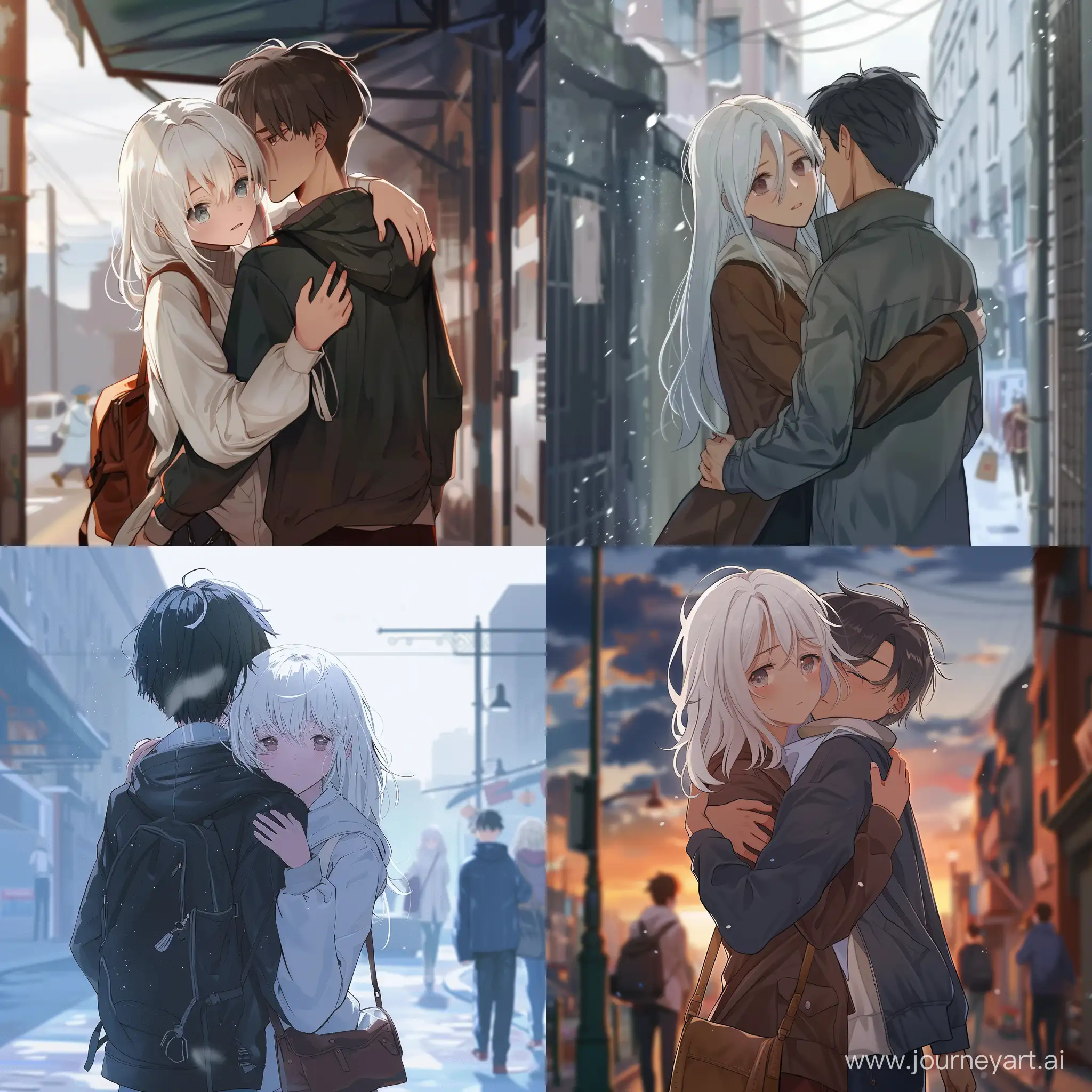 Anime-Style-Embrace-Romantic-Couple-with-Girl-in-White-Hair