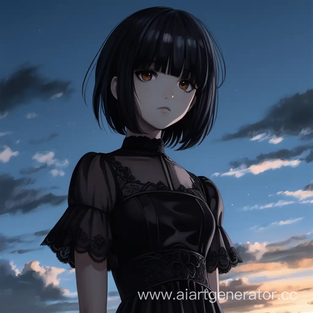 Gothic-Anime-Girl-with-Black-Hair-Posing-Against-Sky