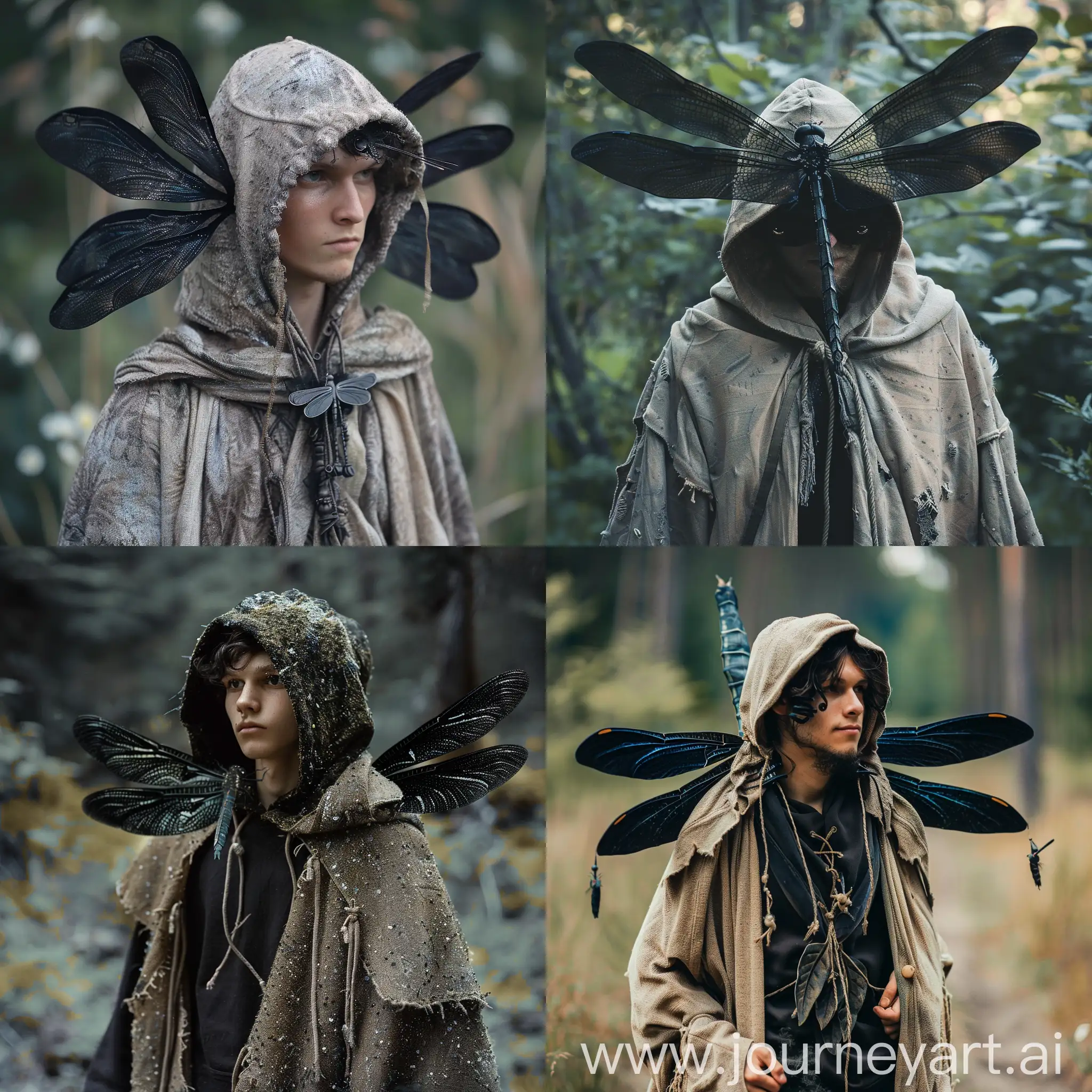 Enigmatic-Fairy-with-Black-Dragonfly-Wings-in-a-Colnuda-Hoodie-and-Cloak