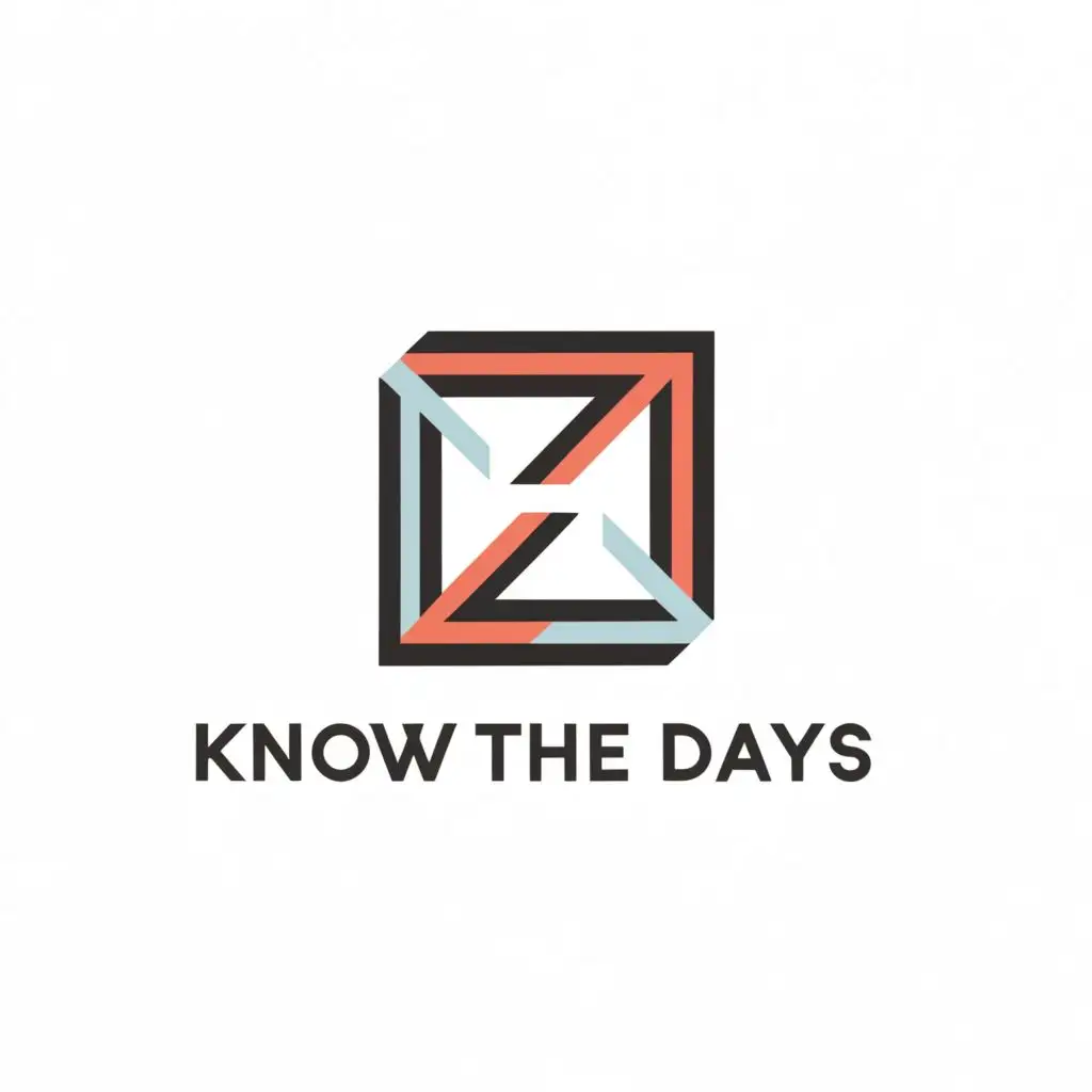 LOGO-Design-for-Know-the-Days-Minimalistic-Event-Industry-Emblem-with-DayThemed-Symbol