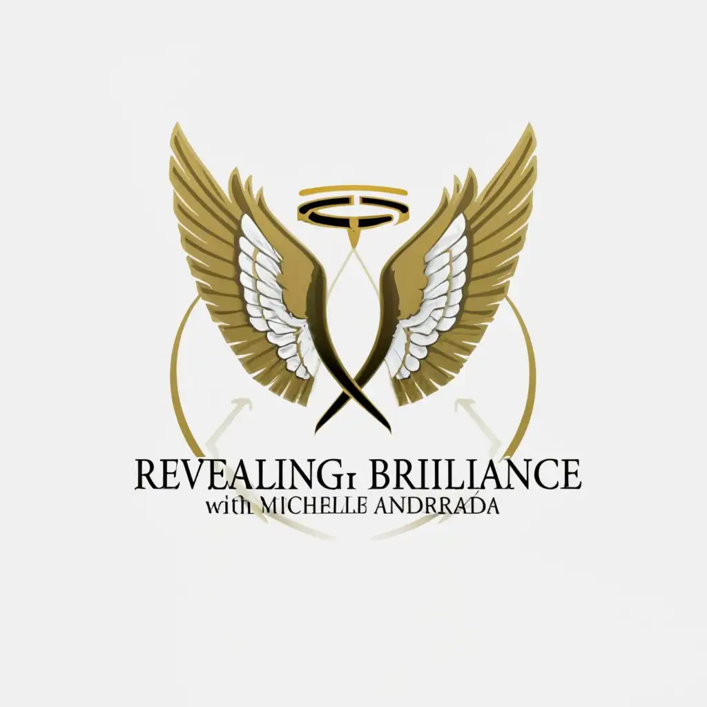 LOGO-Design-For-Revealing-Your-Brilliance-St-Michael-Archangel-Wings-Symbolism-in-Minimalist-Style
