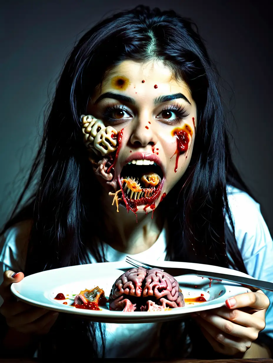 Selena Gemes, Eating Human Brains on a Plate