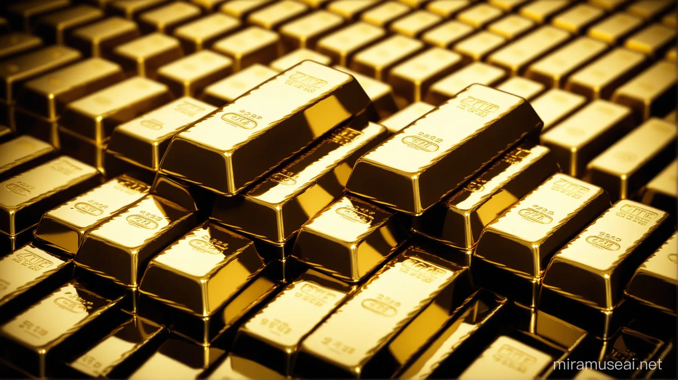 Luxurious 24K Gold Bars on Black Background