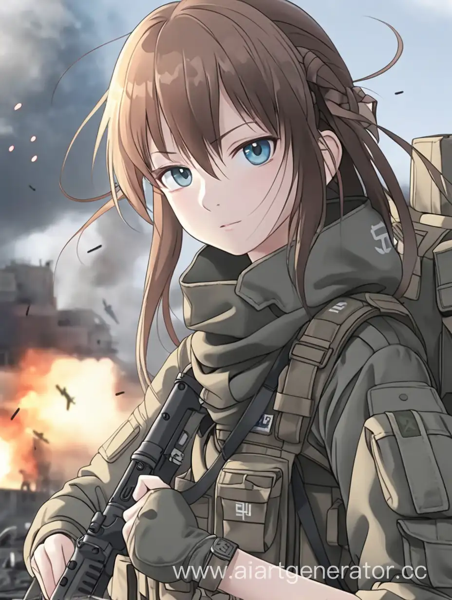 аниме девушка в battlefield 