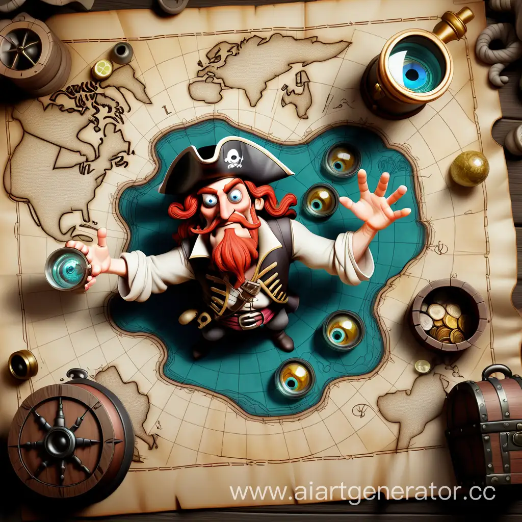 Ancient-Map-Drawing-Whirlpool-Ensnaring-Pirate-with-Glass-Eye-and-Treasure-Chest