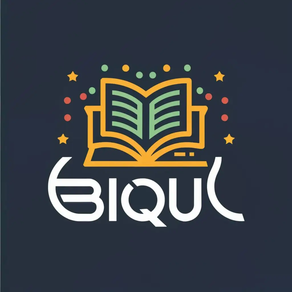 logo, A Bible, Quran And AI, with the text "BiQu", typography, be used in Religious industry