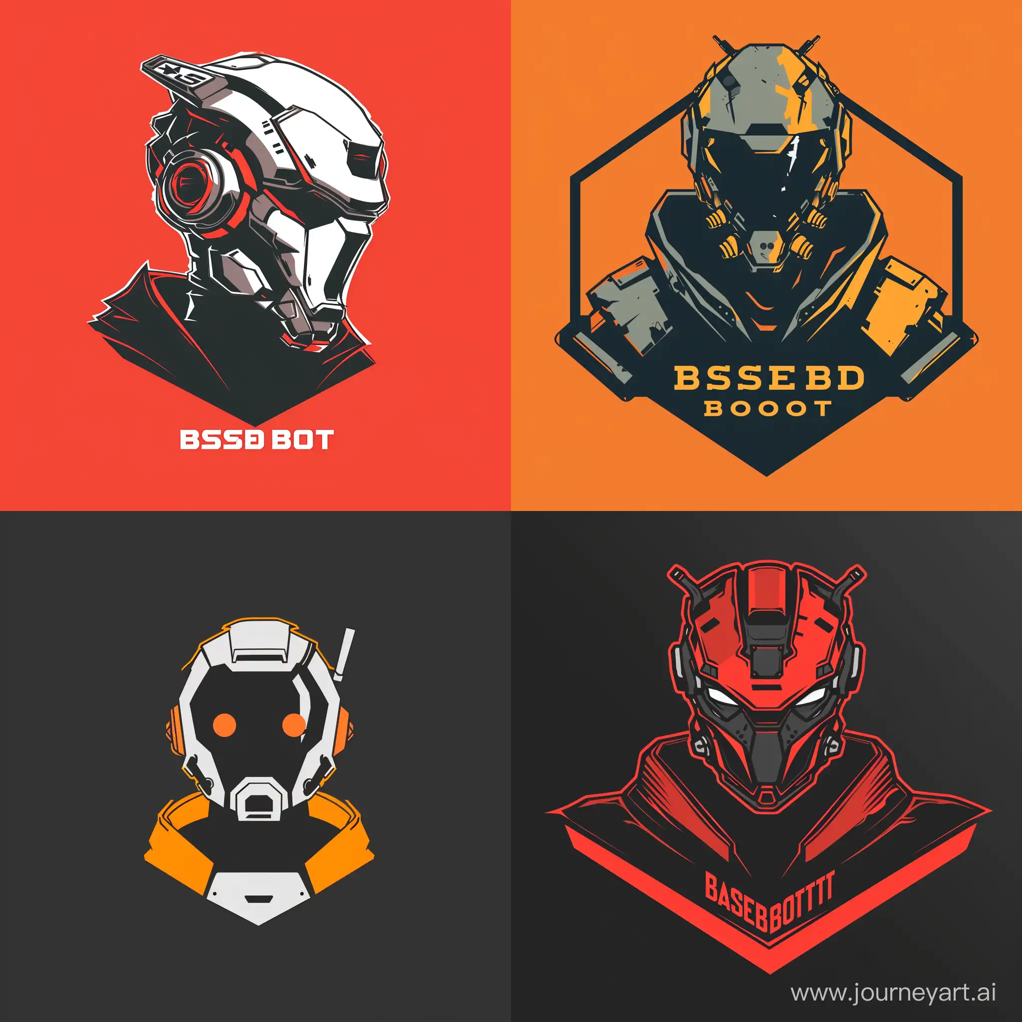 нарисуй минималистичный логотип команды по apex legends “BASED BOTS”