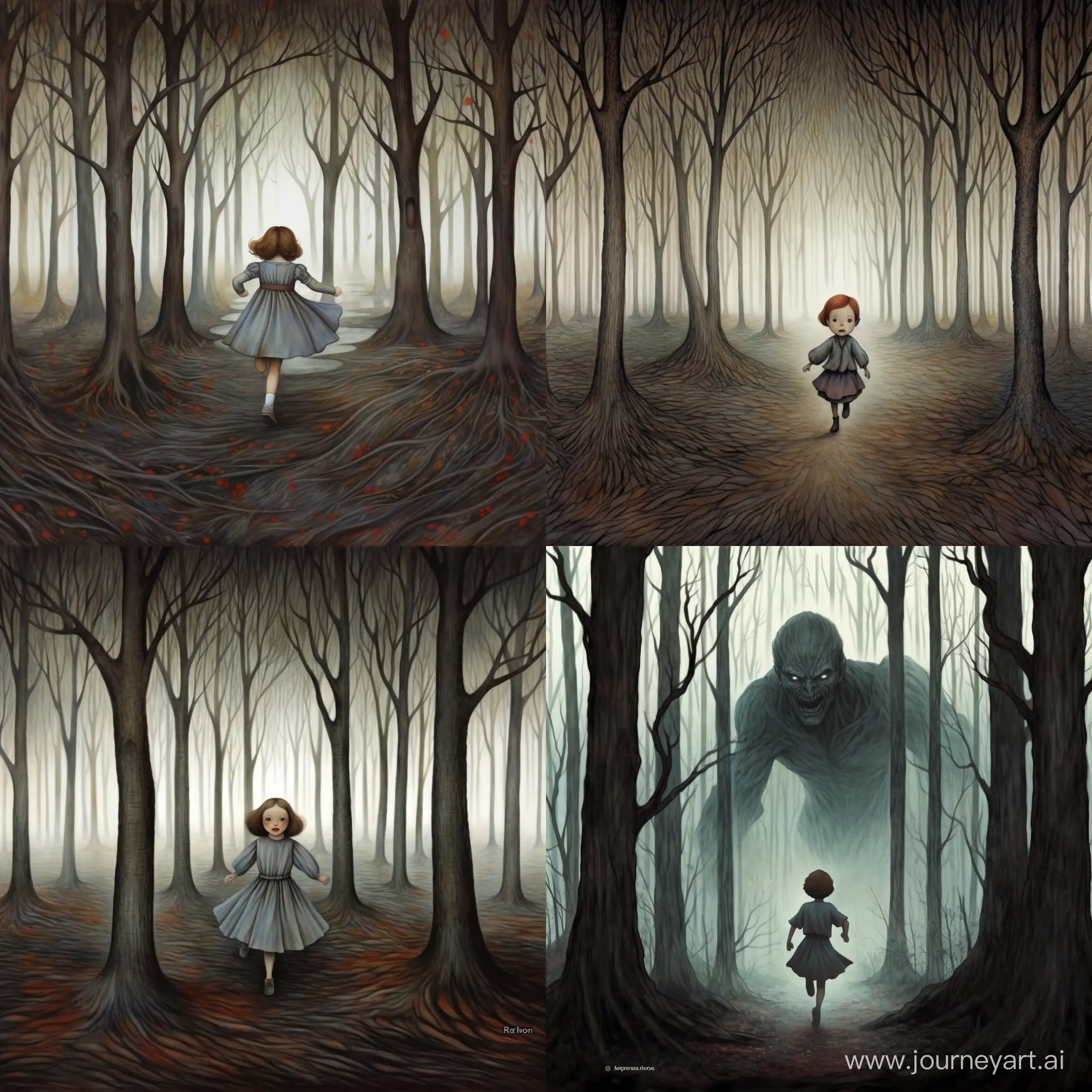 Joyful-Children-Playing-and-Running-in-the-Enchanting-Woods